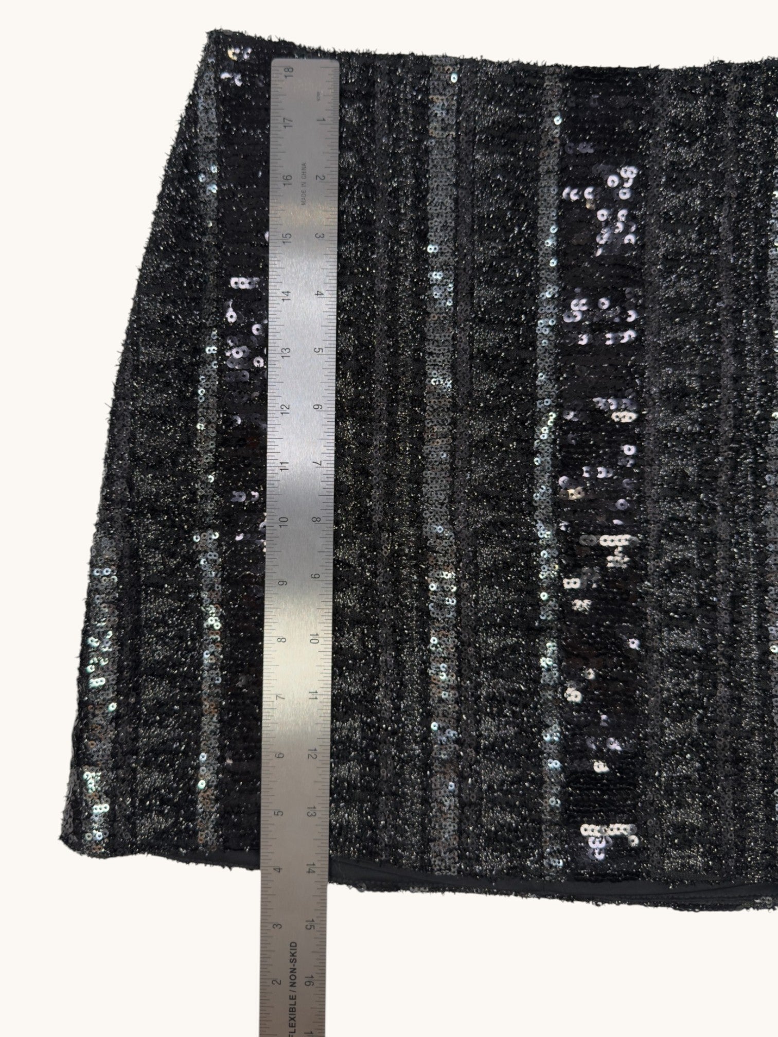 Express Black Sequin Mini Skirt - 0