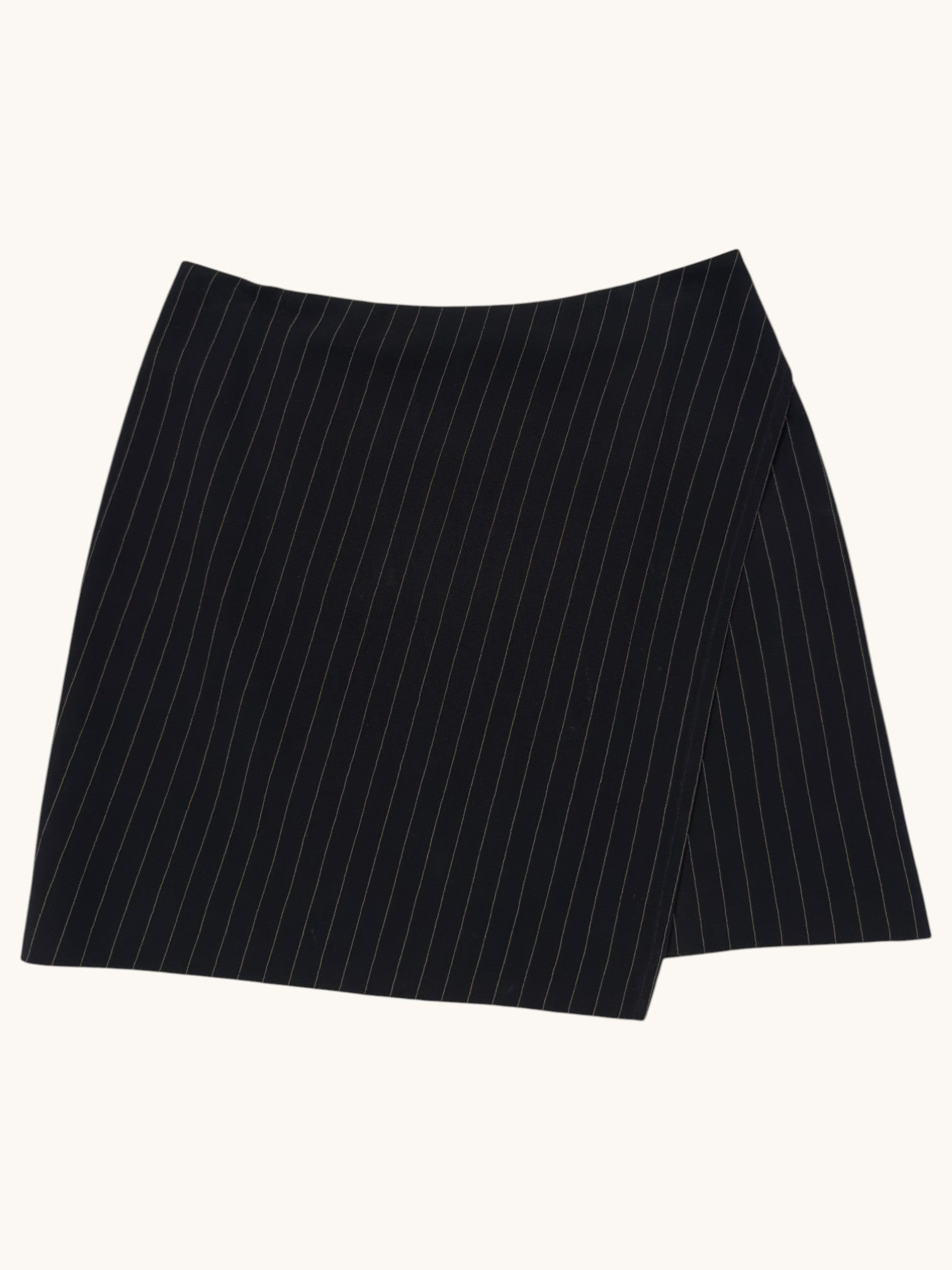 90s BCBG Black Pinstripe Skirt - 2