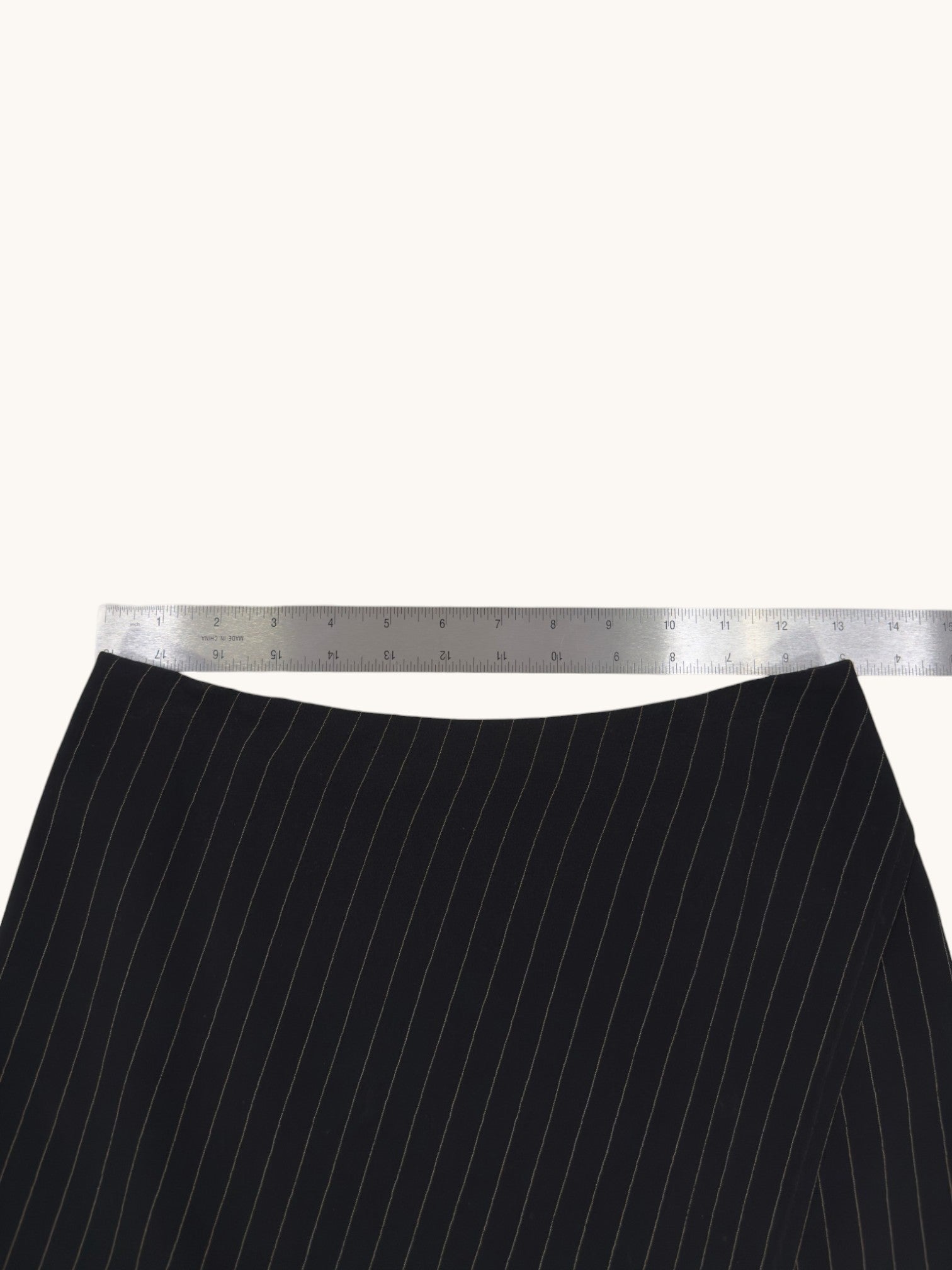 90s BCBG Black Pinstripe Skirt - 2
