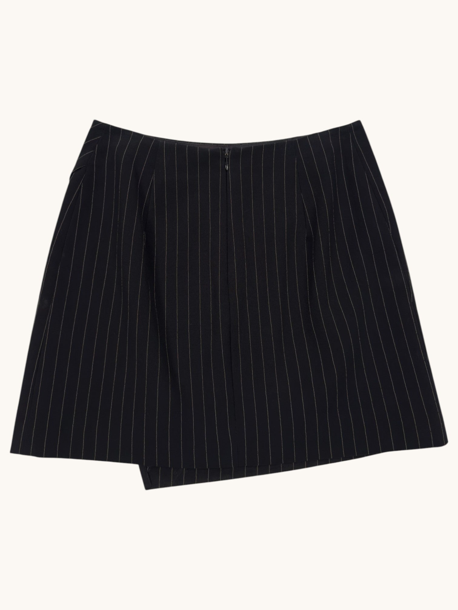 90s BCBG Black Pinstripe Skirt - 2