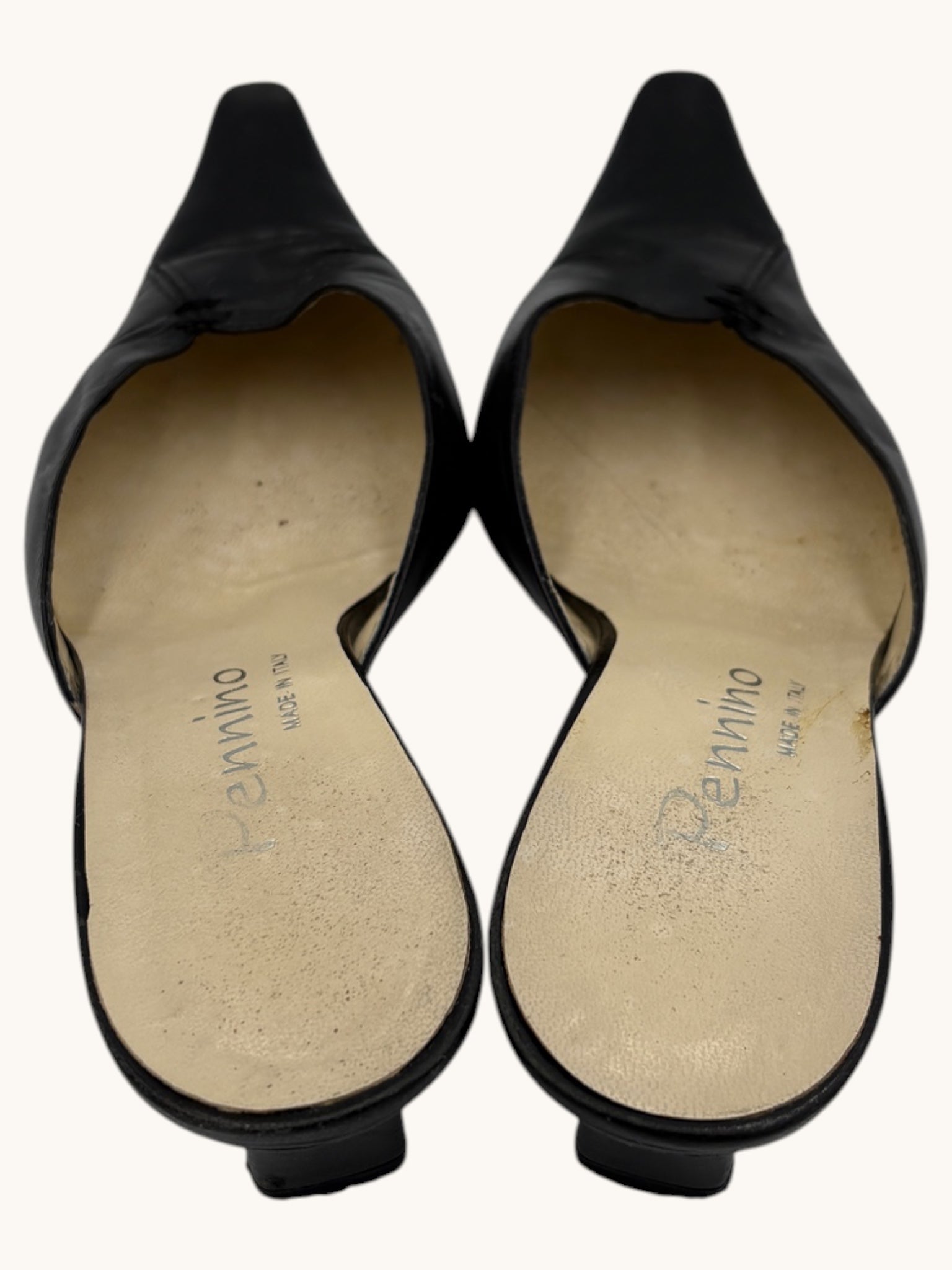 90s Pennino Black Mule Heels - 37 W