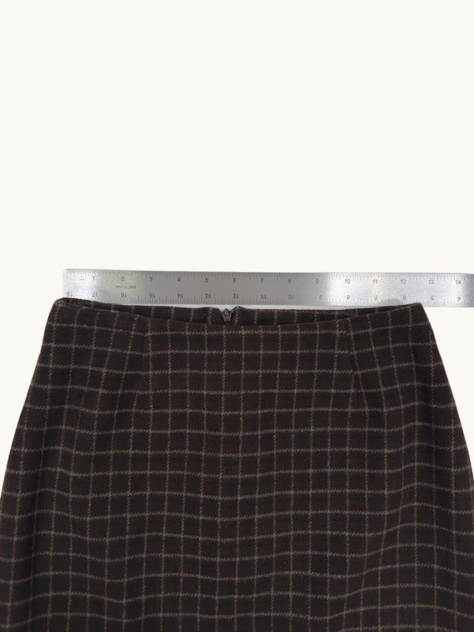 00s Old Navy Brown Plaid Skirt - 1