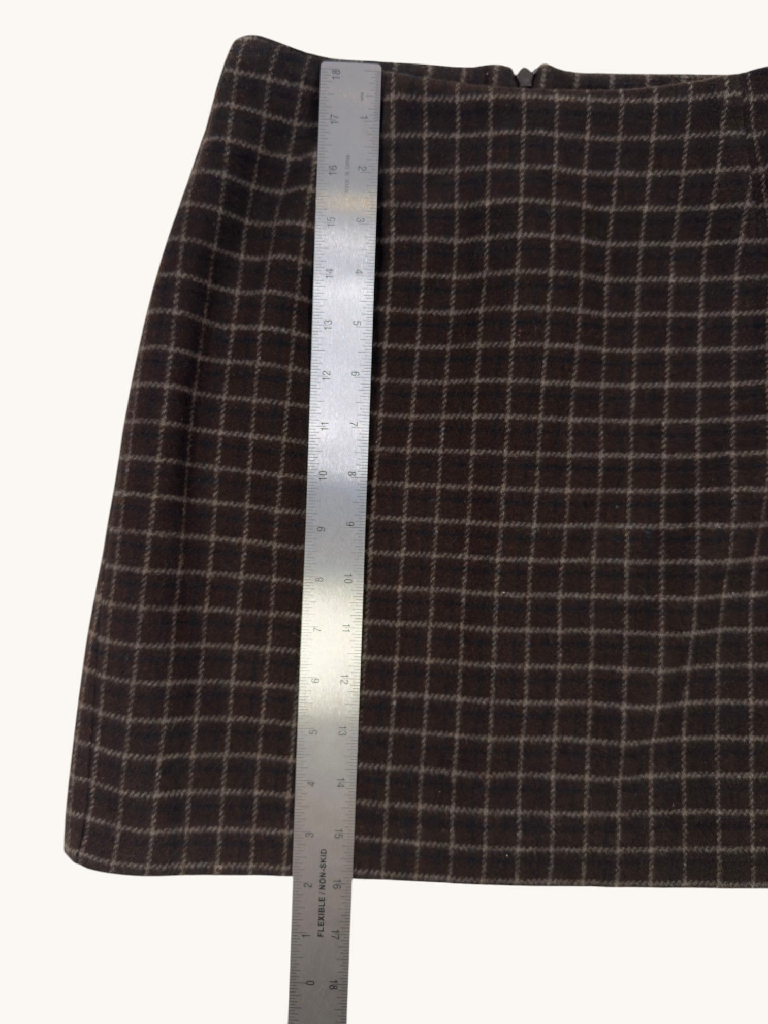00s Old Navy Brown Plaid Skirt - 1