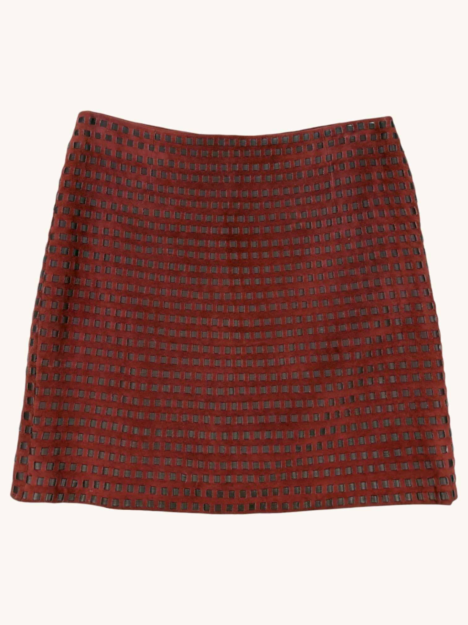 90s VS2 Red Leather Skirt - 8