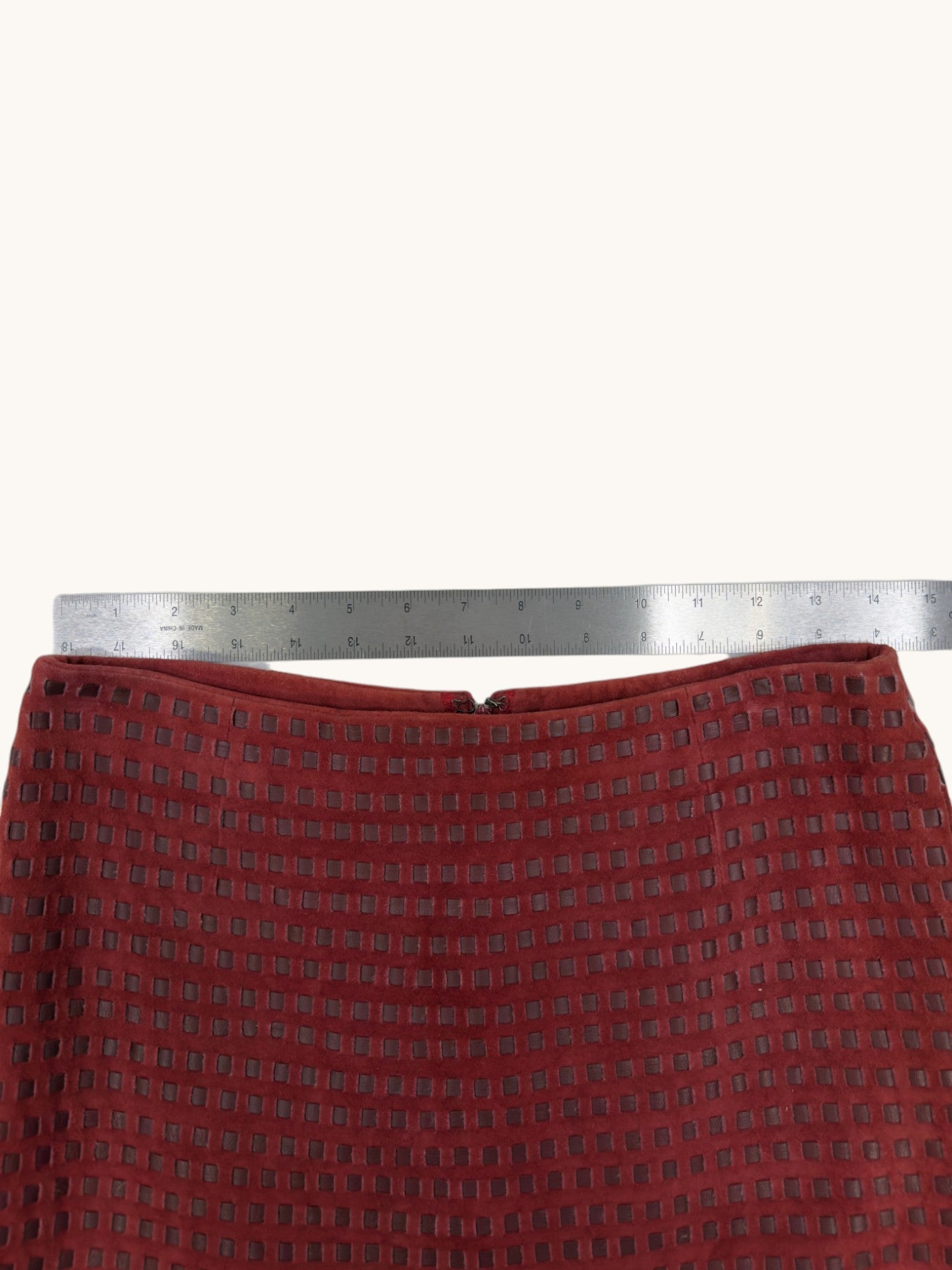 90s VS2 Red Leather Skirt - 8
