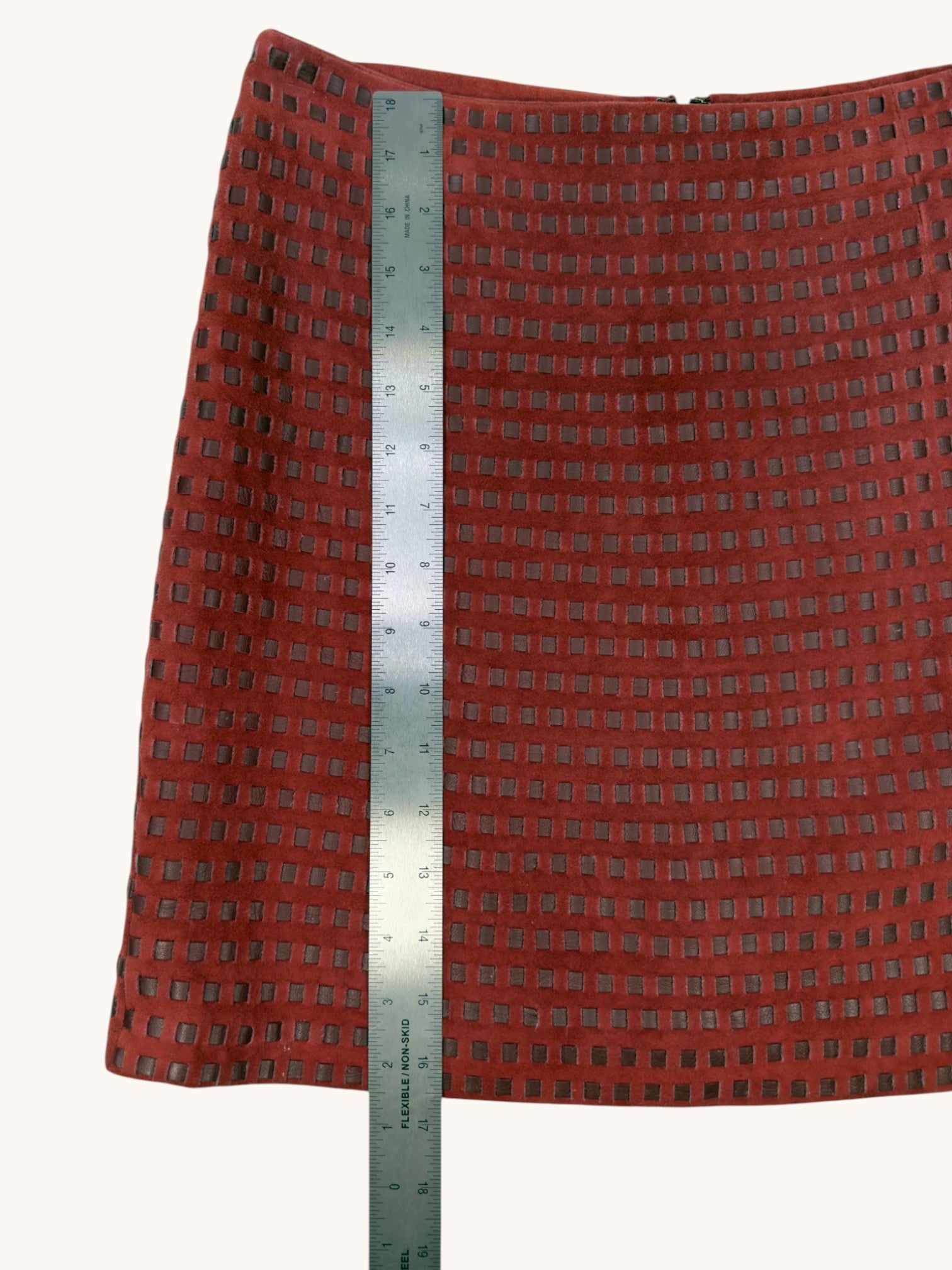 90s VS2 Red Leather Skirt - 8
