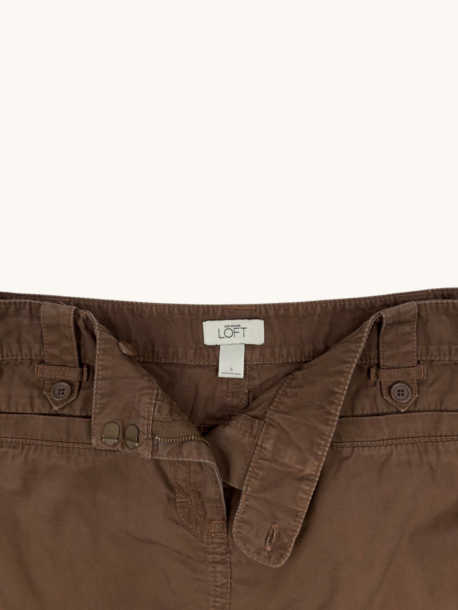 Loft Brown Skirt - 6