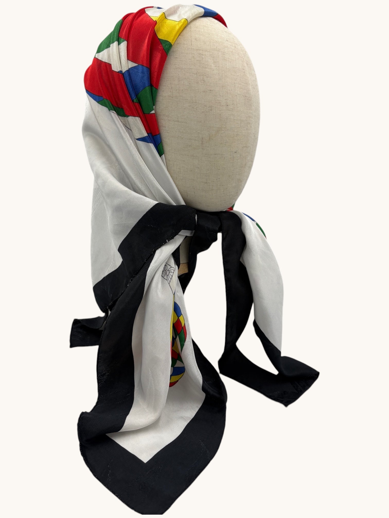 90s Multicolor Hot Air Balloon Scarf
