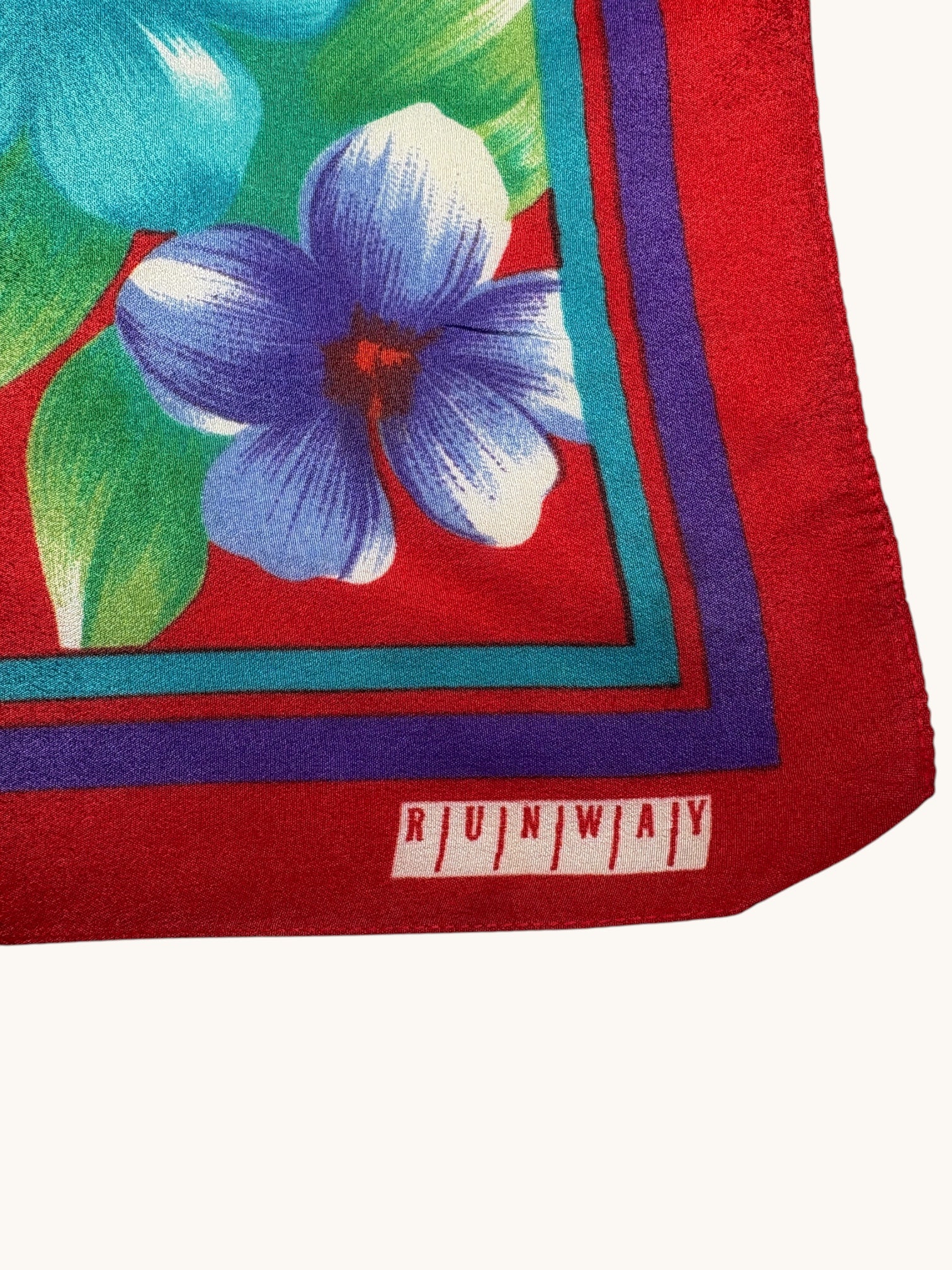 90s Runway Multicolor Floral Scarf