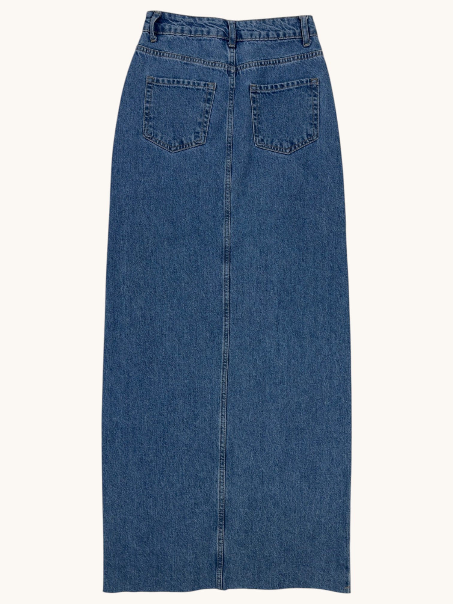 Medium Wash Denim Skirt - 34