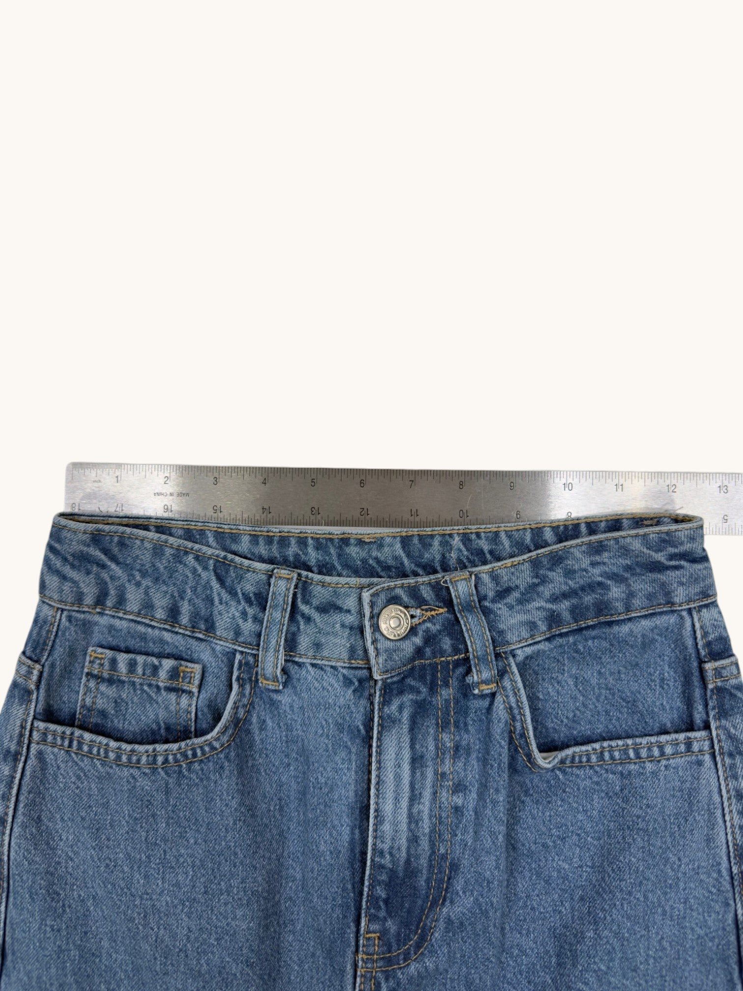 Medium Wash Denim Skirt - 34