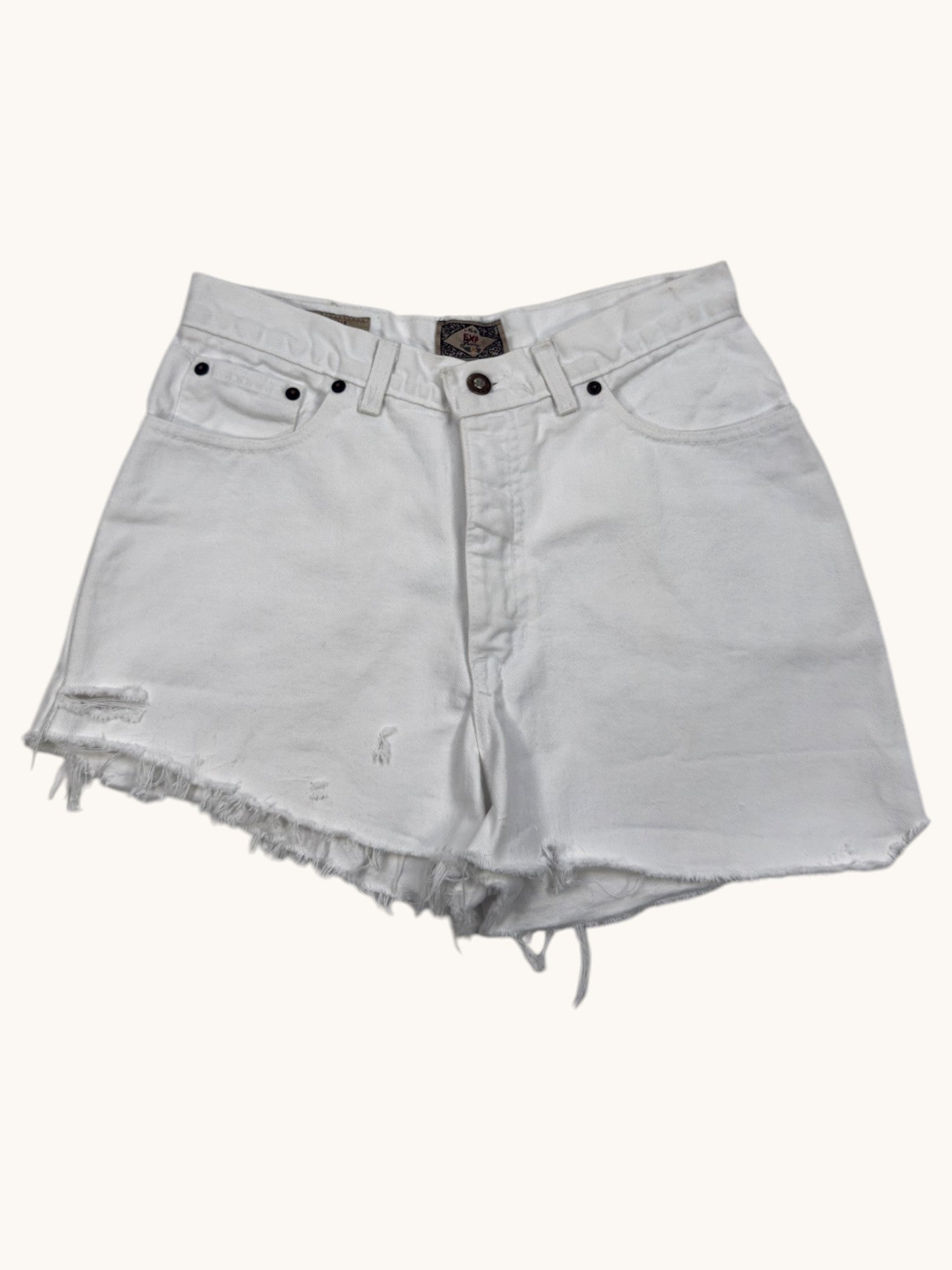 90s Express White Denim Shorts - 11