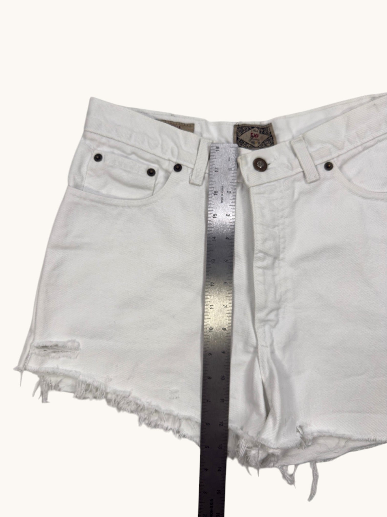 90s Express White Denim Shorts - 11