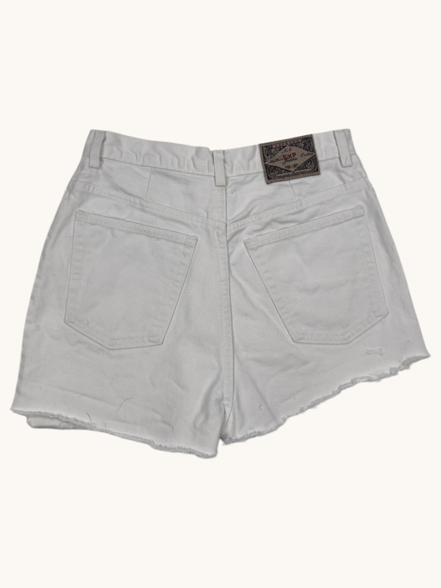 90s Express White Denim Shorts - 11
