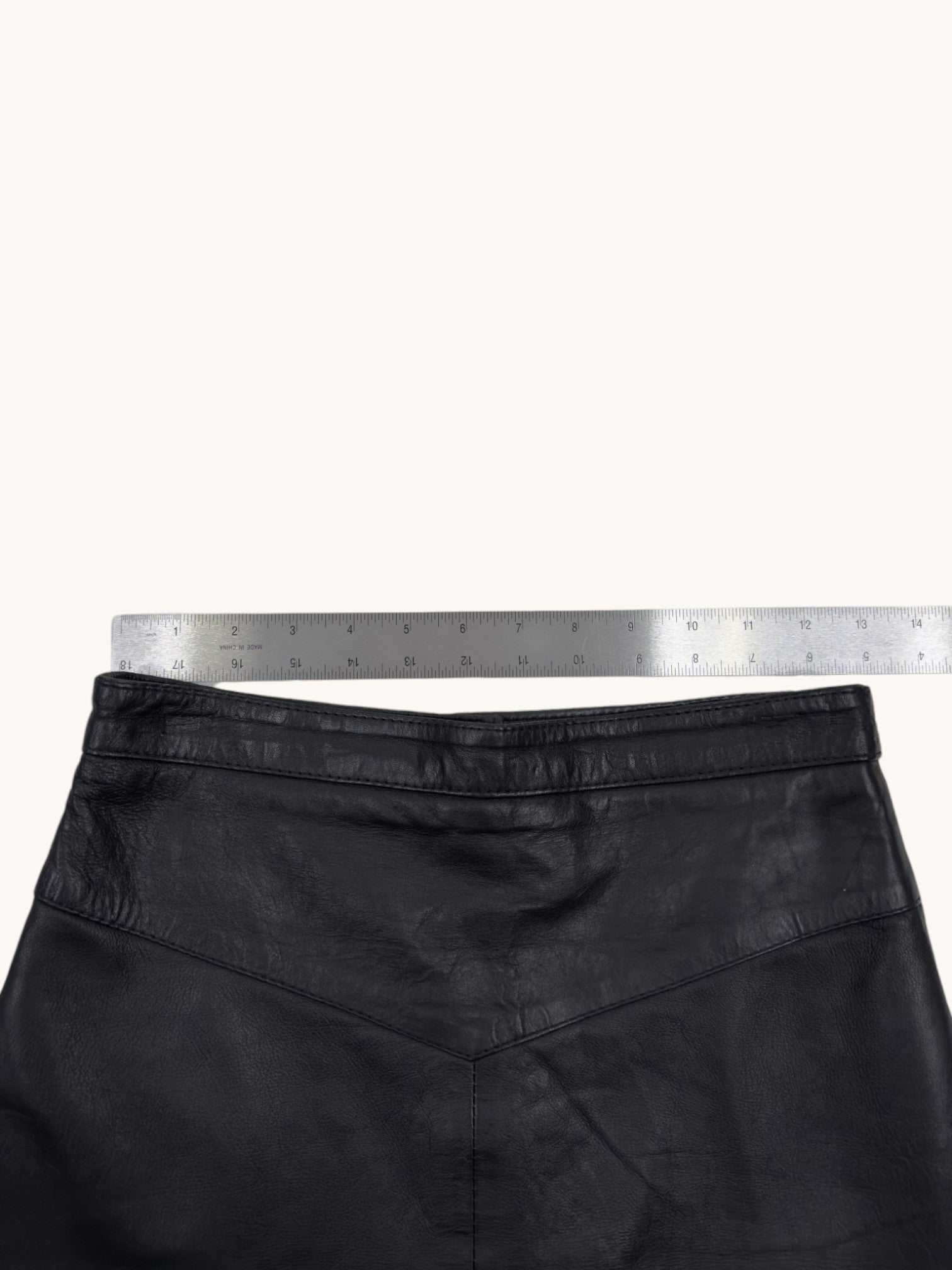 90s Outerbound Black Leather Skirt - 8