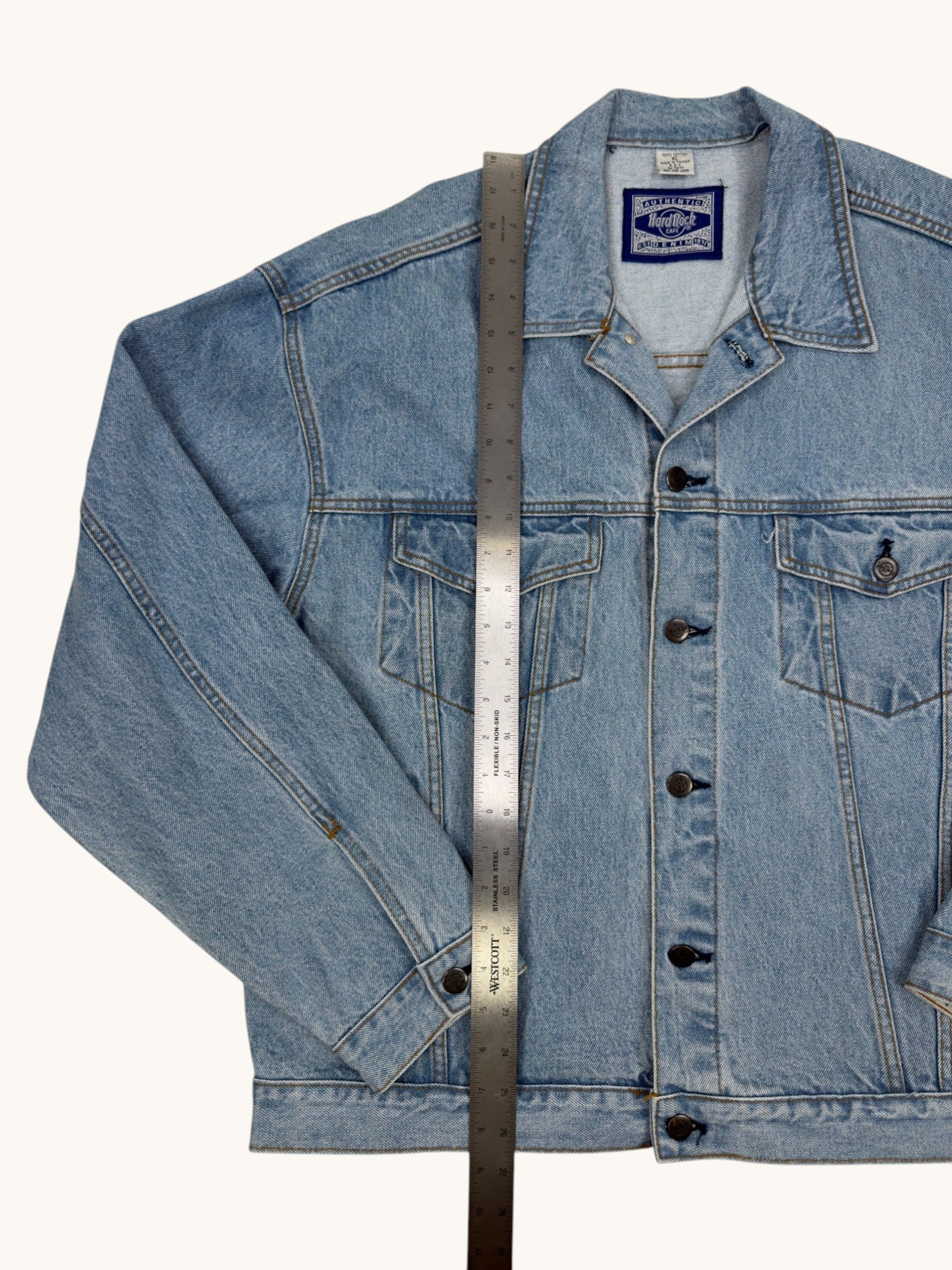90s Hard Rock Cafe Chicago Denim Jacket - XL