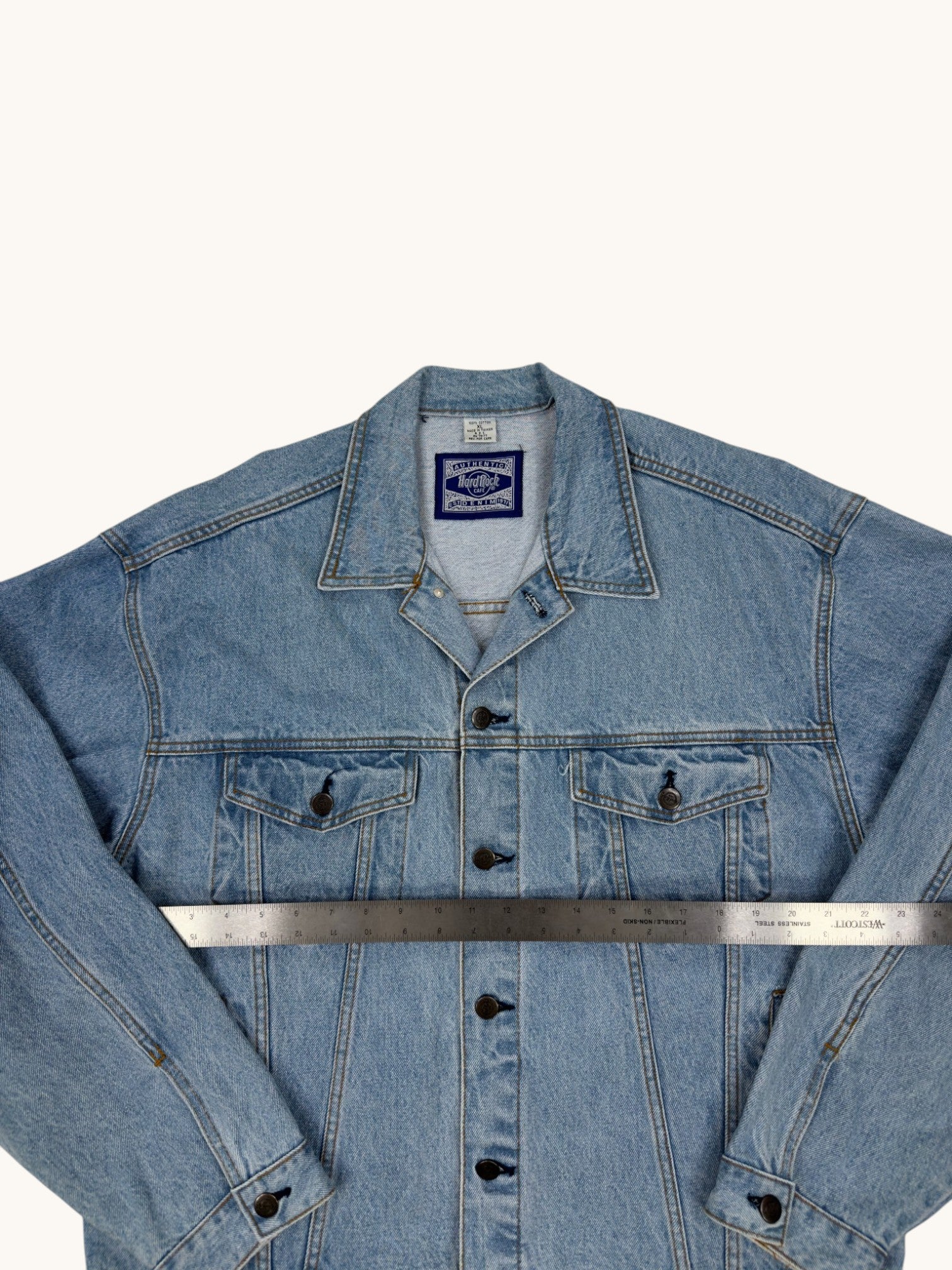 90s Hard Rock Cafe Chicago Denim Jacket - XL