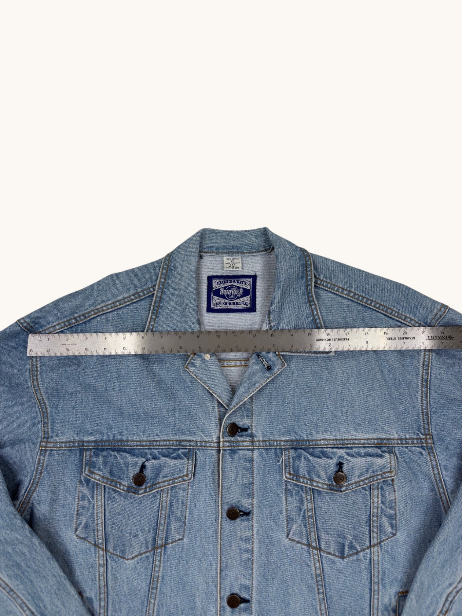 90s Hard Rock Cafe Chicago Denim Jacket - XL