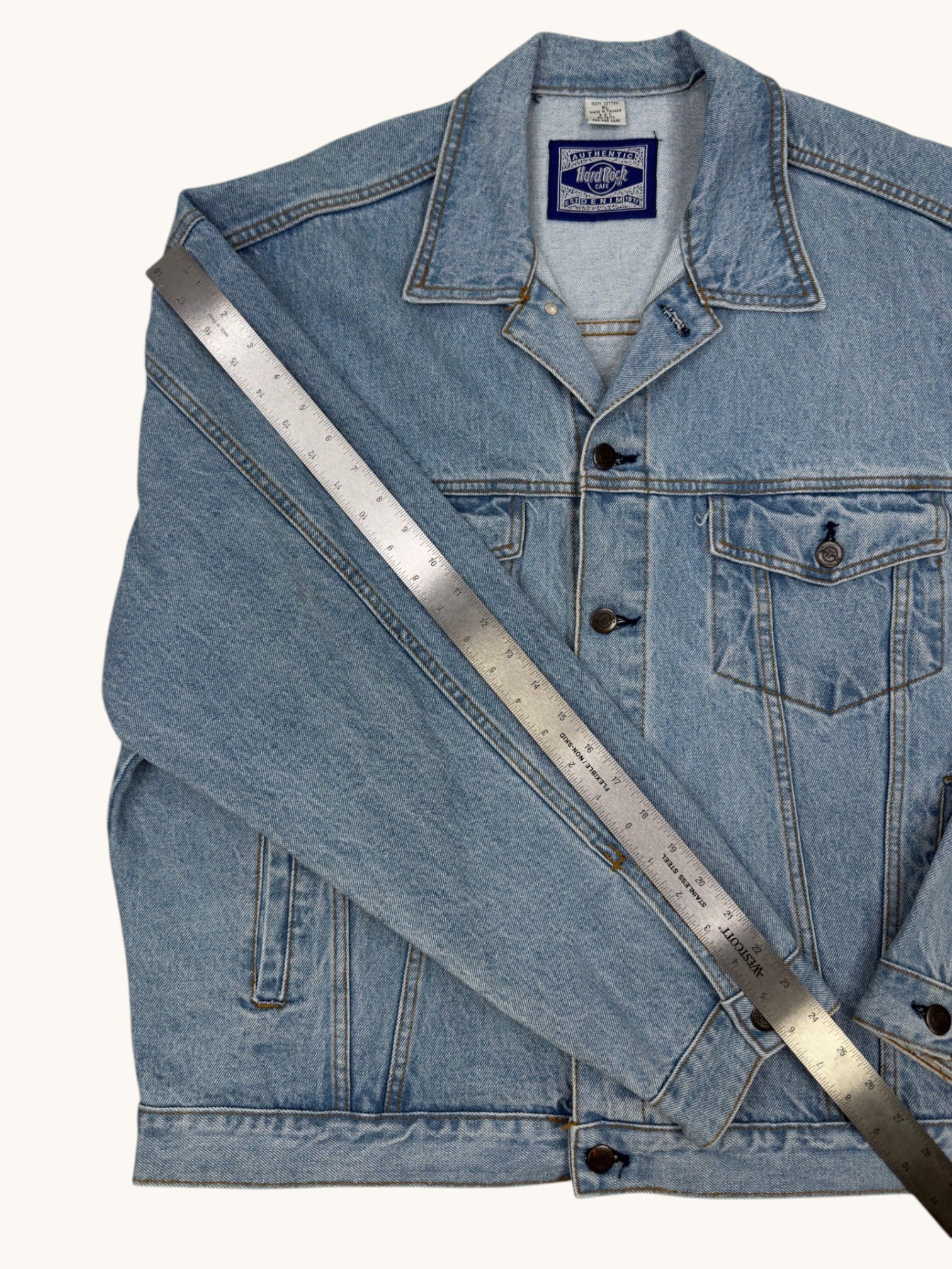 90s Hard Rock Cafe Chicago Denim Jacket - XL