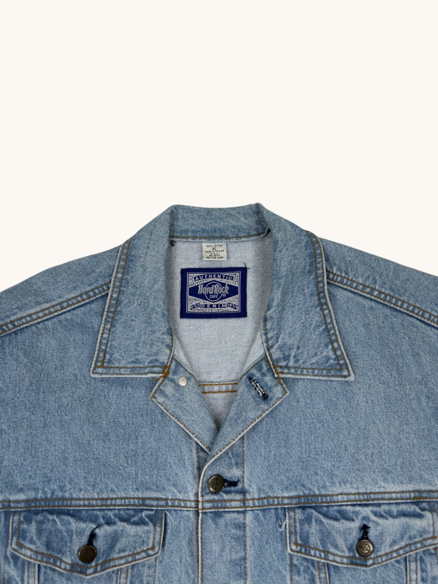 90s Hard Rock Cafe Chicago Denim Jacket - XL