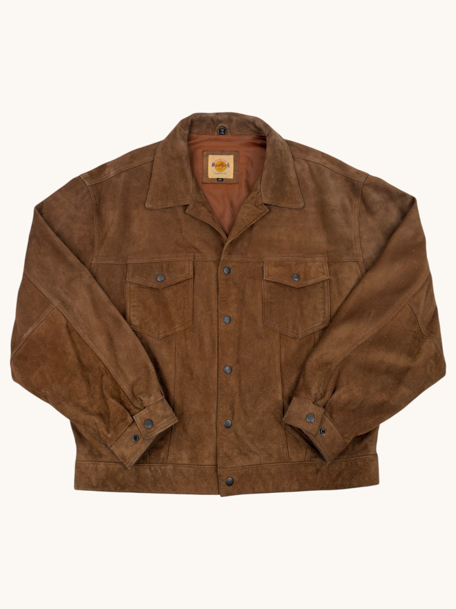 90s Hard Rock Cafe London Suede Jacket - XL