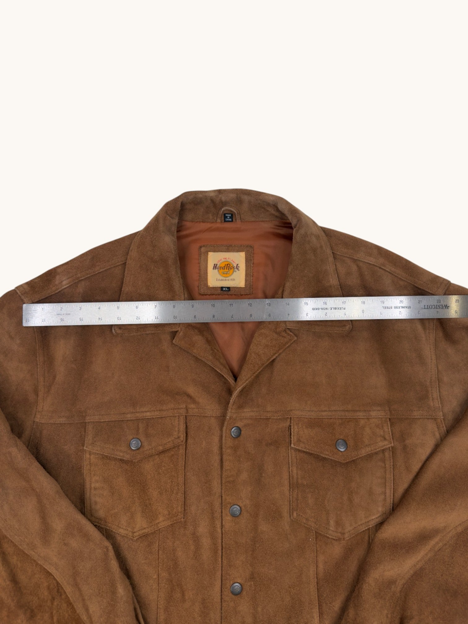 90s Hard Rock Cafe London Suede Jacket - XL