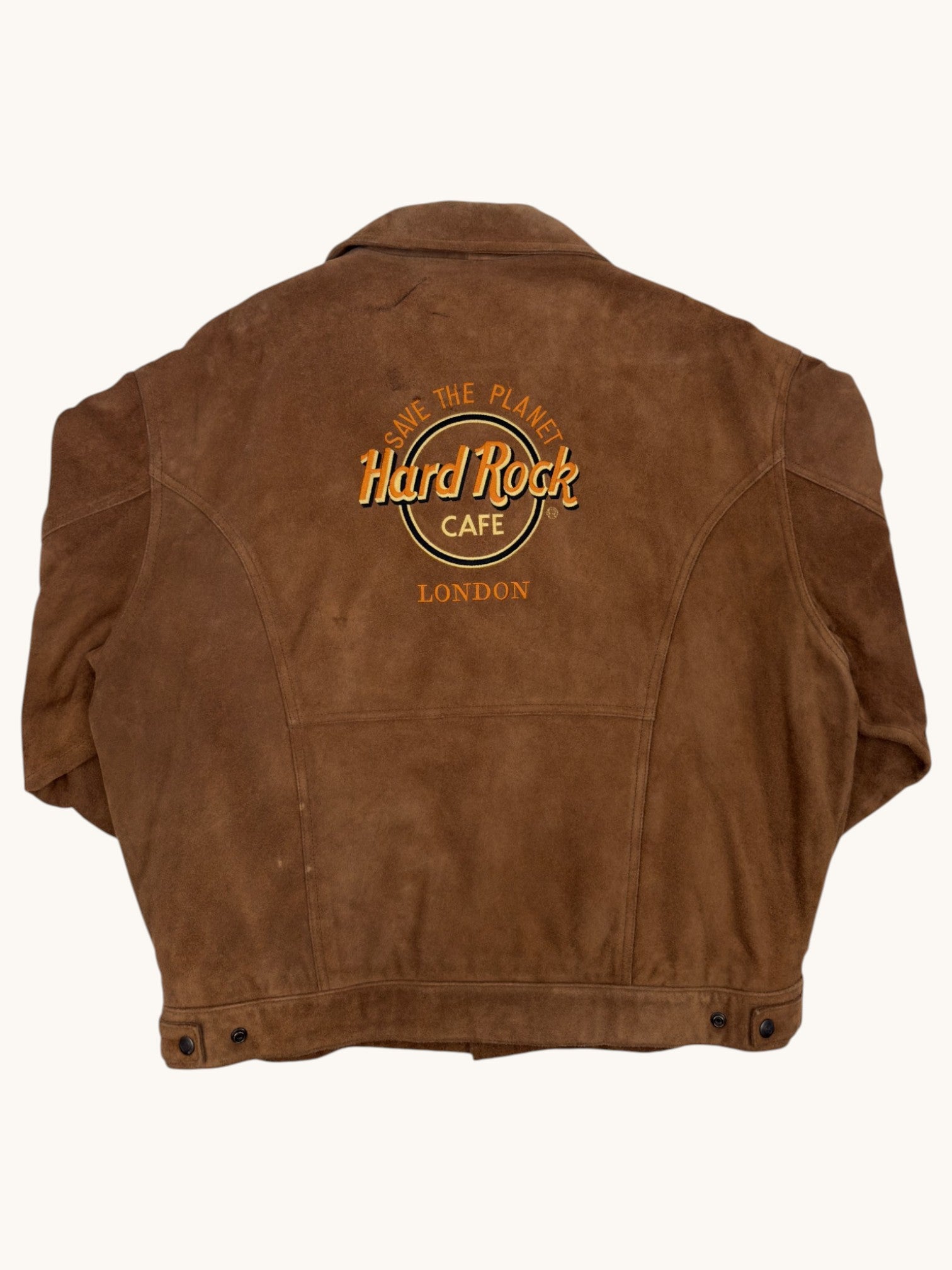 90s Hard Rock Cafe London Suede Jacket - XL