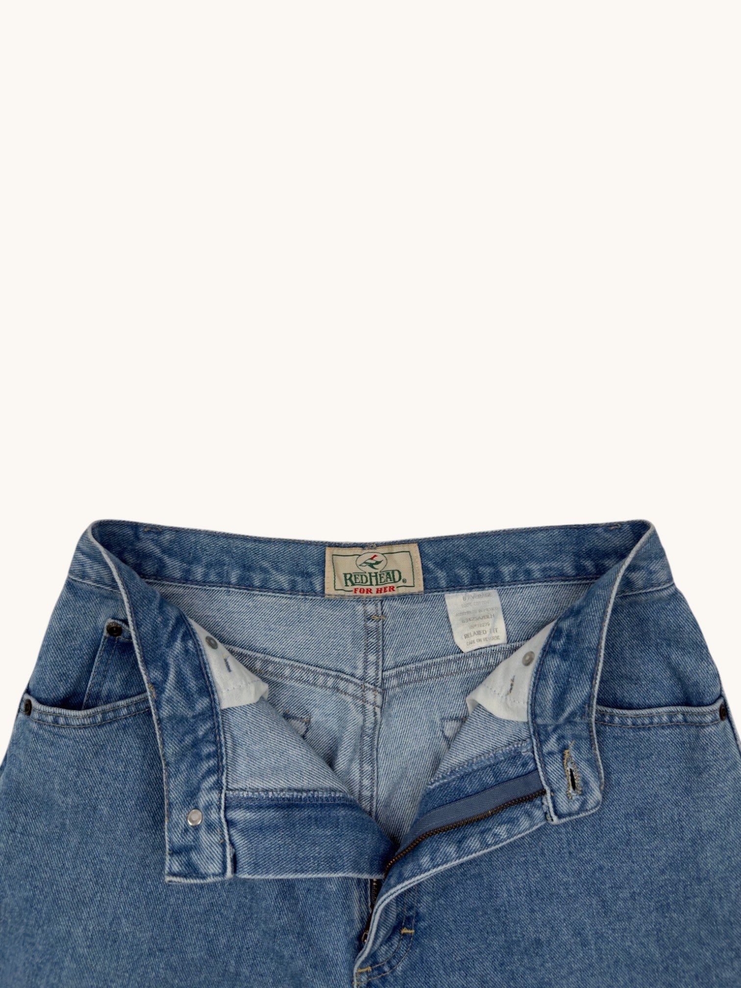 90s Red Head Blue Jeans - 8