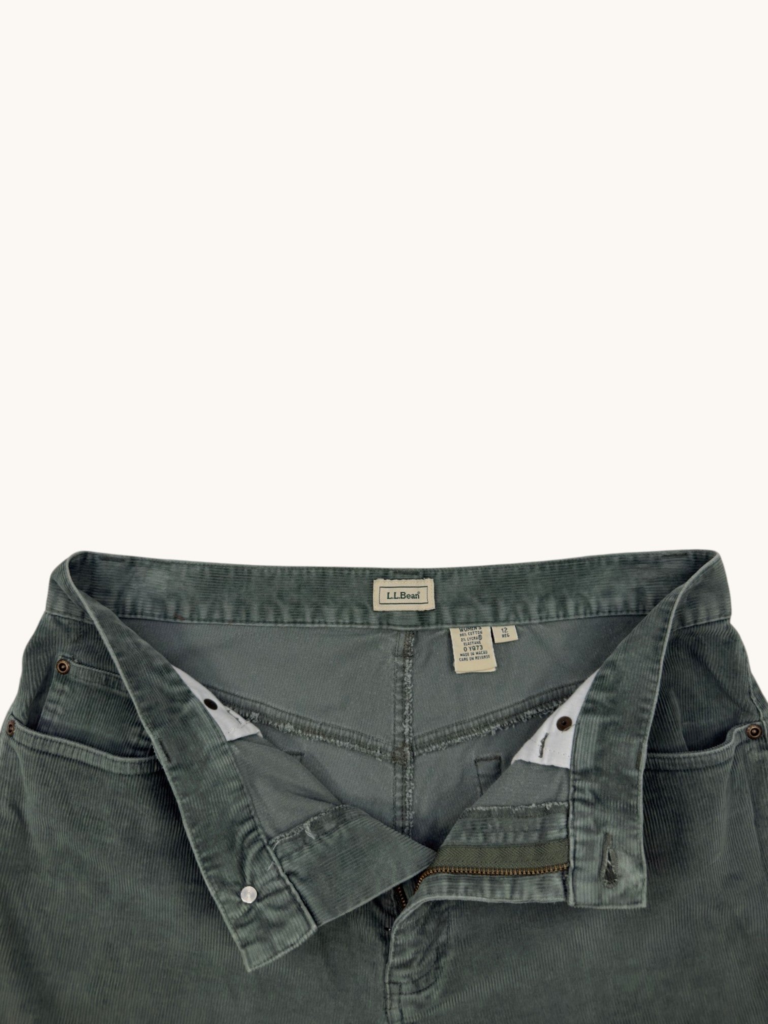 90s L.L. Bean Green Corduroy Pants - 12