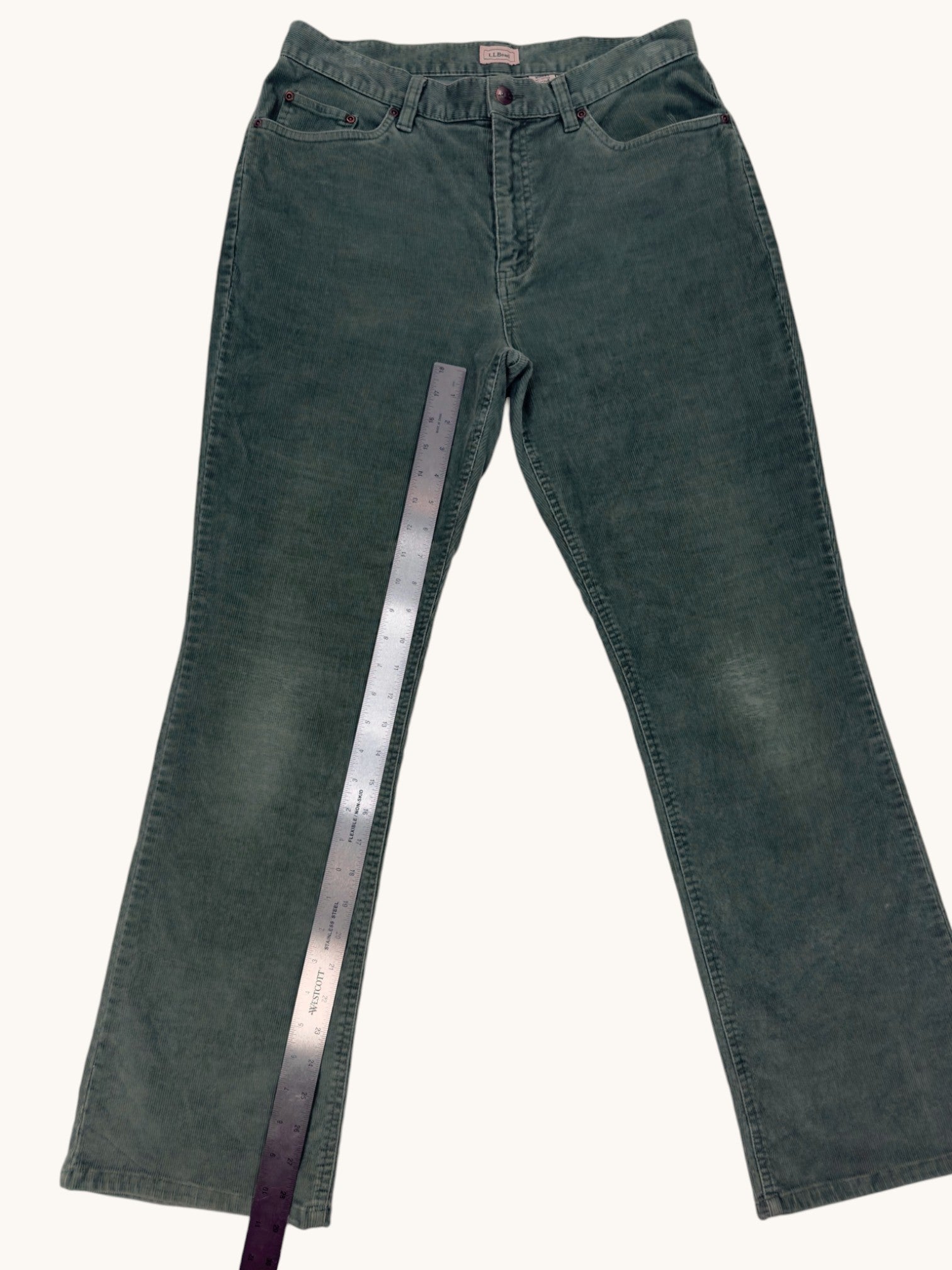 90s L.L. Bean Green Corduroy Pants - 12