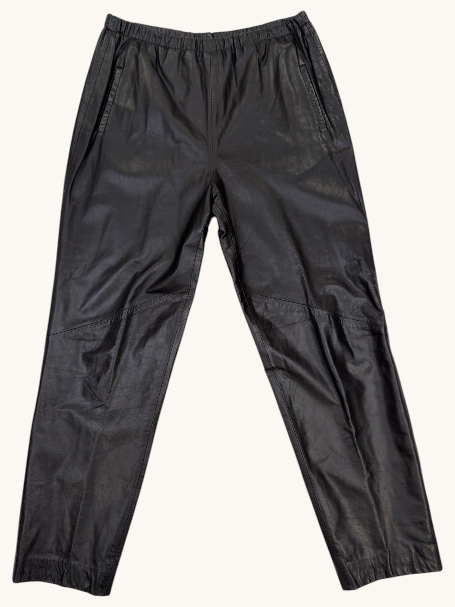 90s Black Leather Pants
