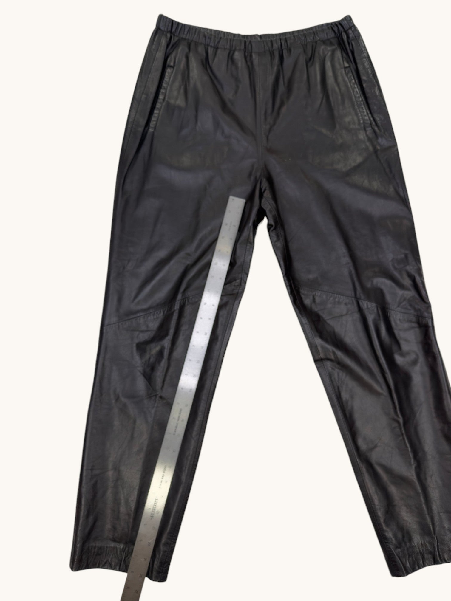 90s Black Leather Pants