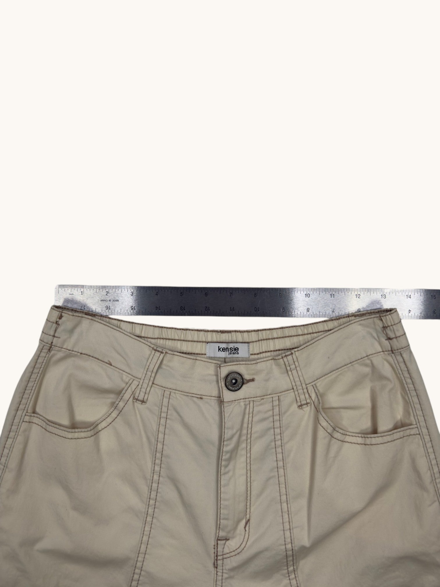 Kensie Beige Cargo Pants - 4