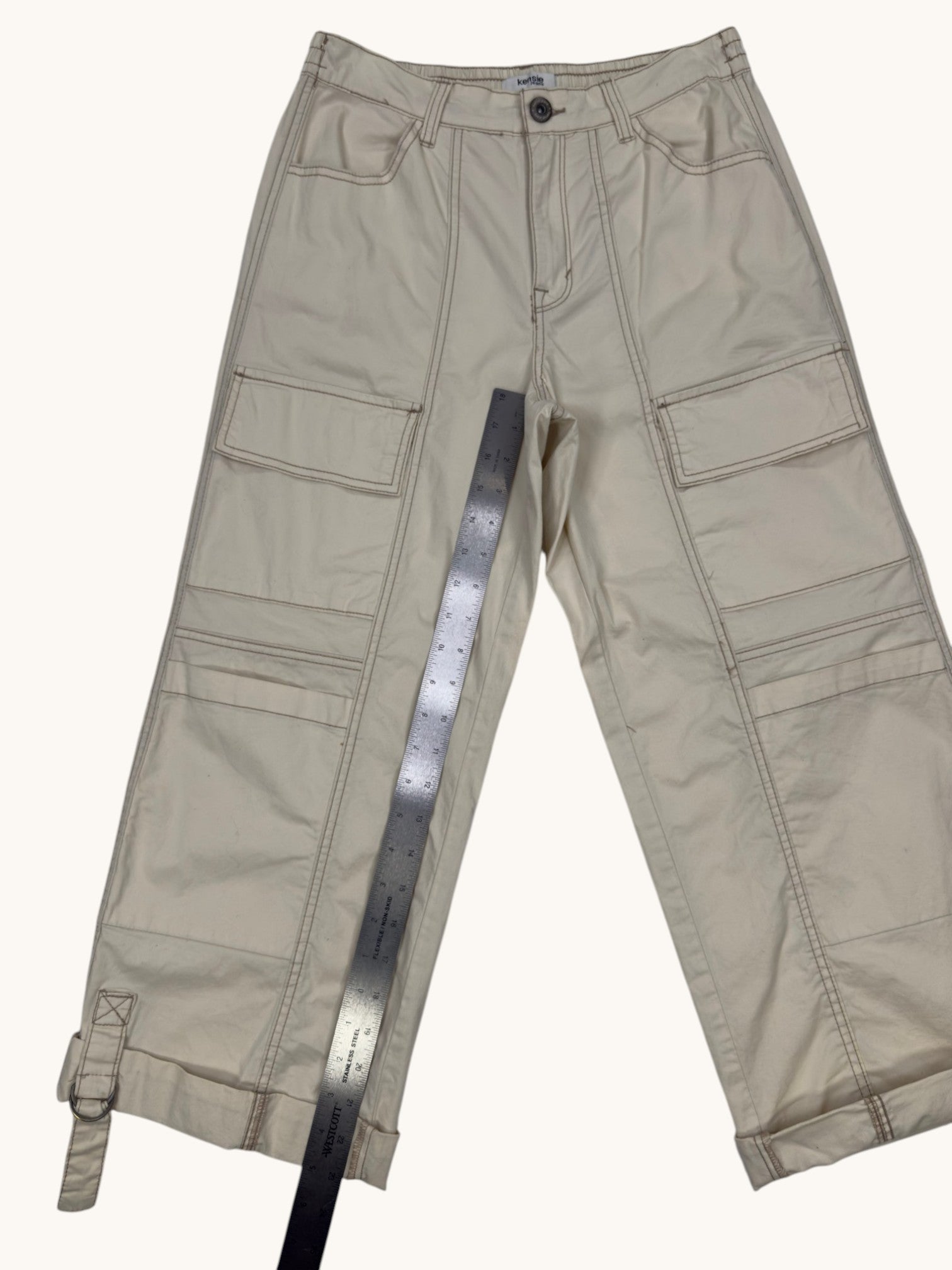 Kensie Beige Cargo Pants - 4