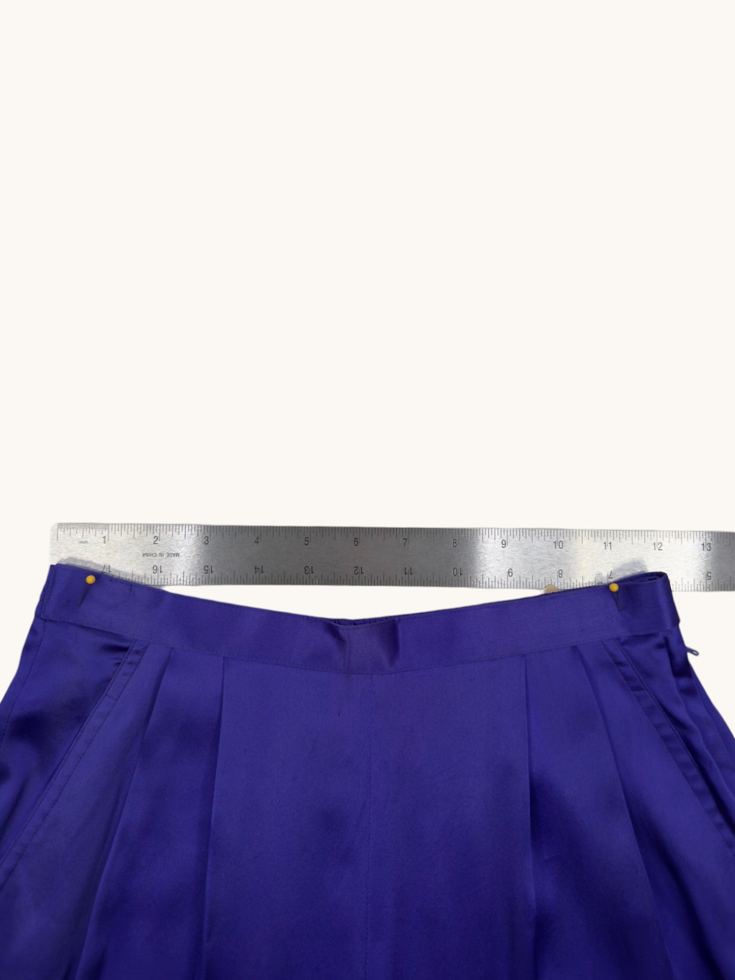 90s Neiman Marcus Blue Silk Pants - 6