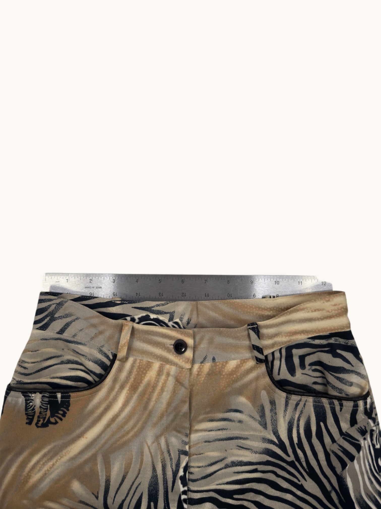 90s Ribkoff Trends Zebra Print Pants - 6