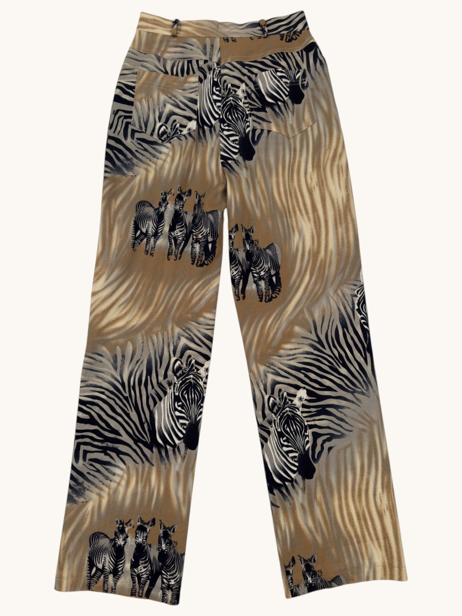 90s Ribkoff Trends Zebra Print Pants - 6