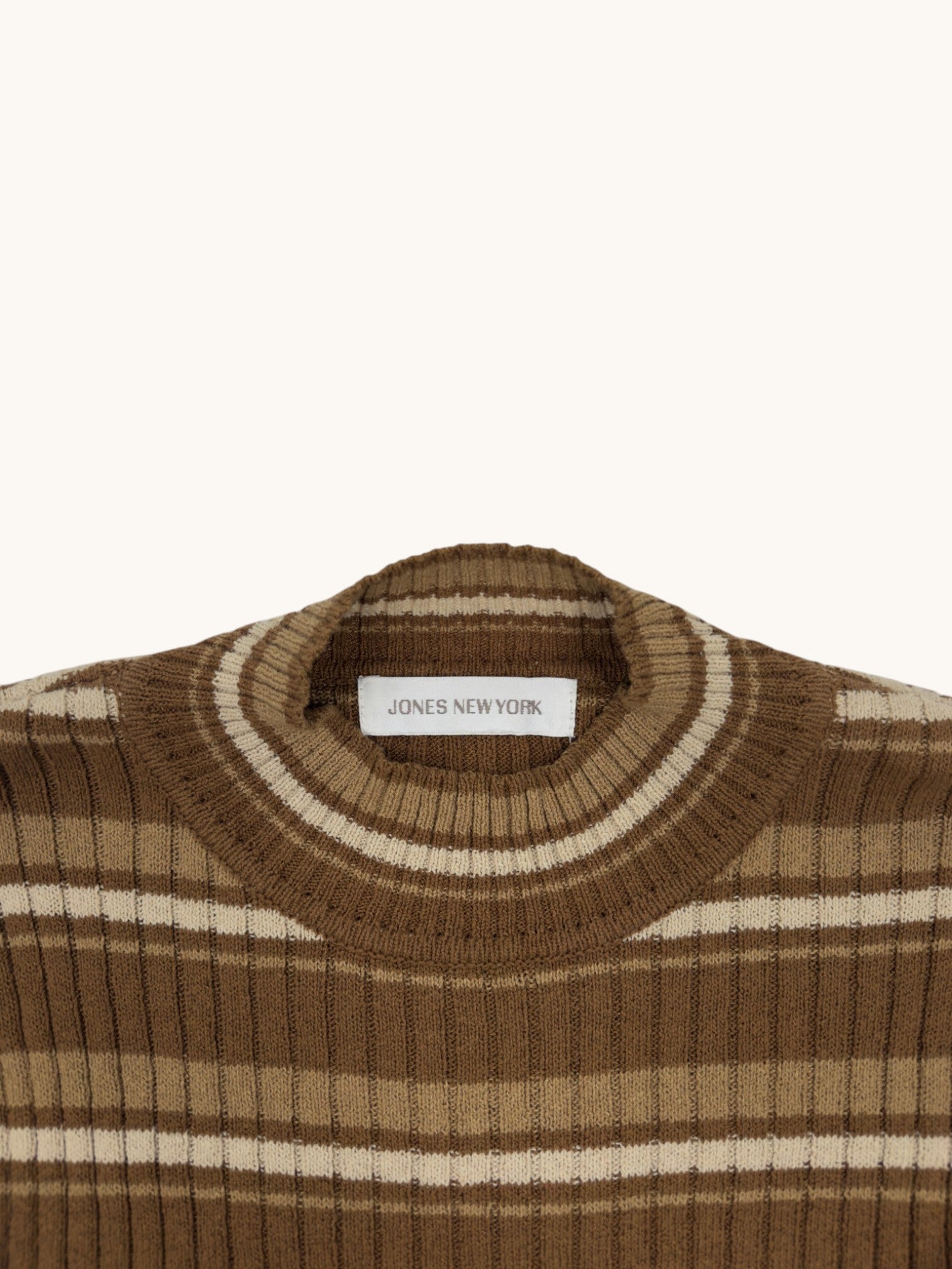 00s Jones New York Brown Striped Sweater