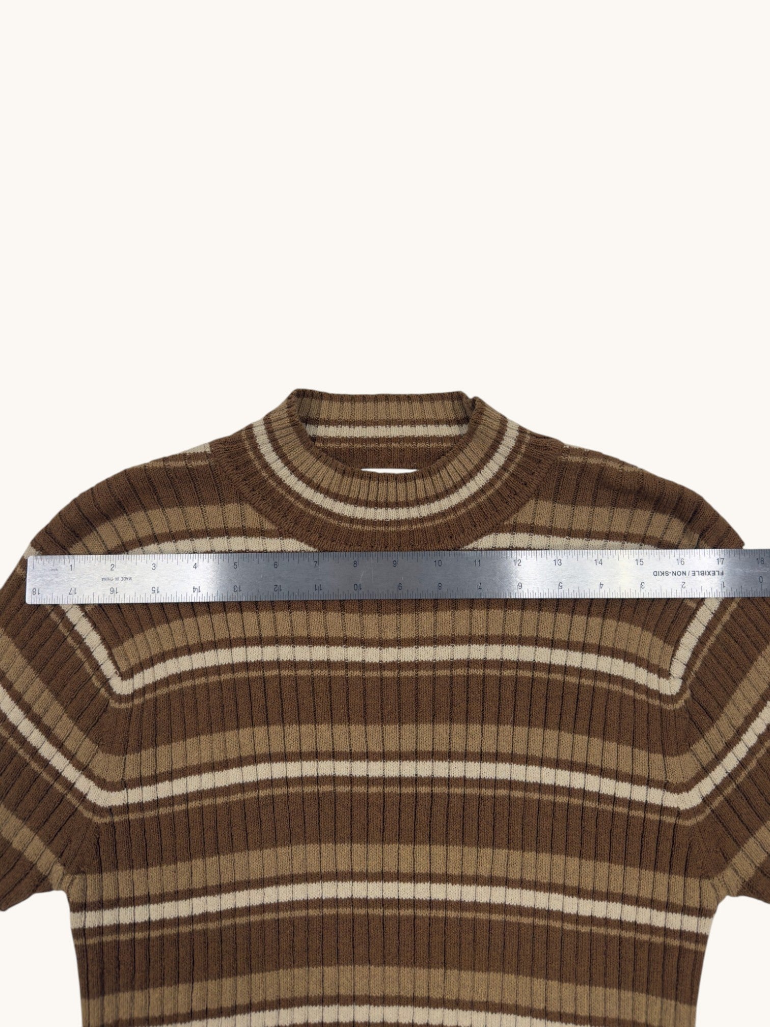 00s Jones New York Brown Striped Sweater
