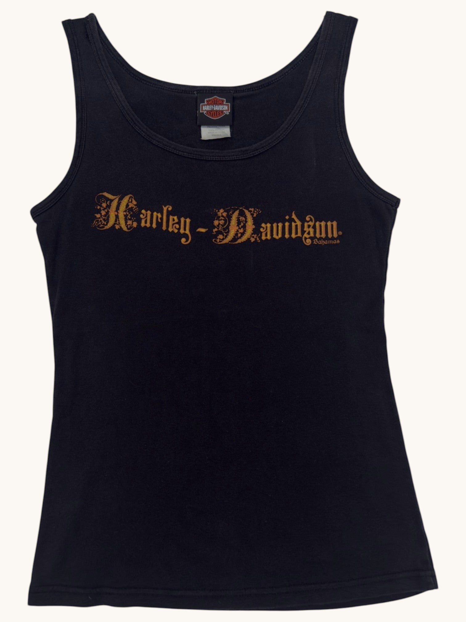 90s Harley Davidson Black Bahamas Tank - S