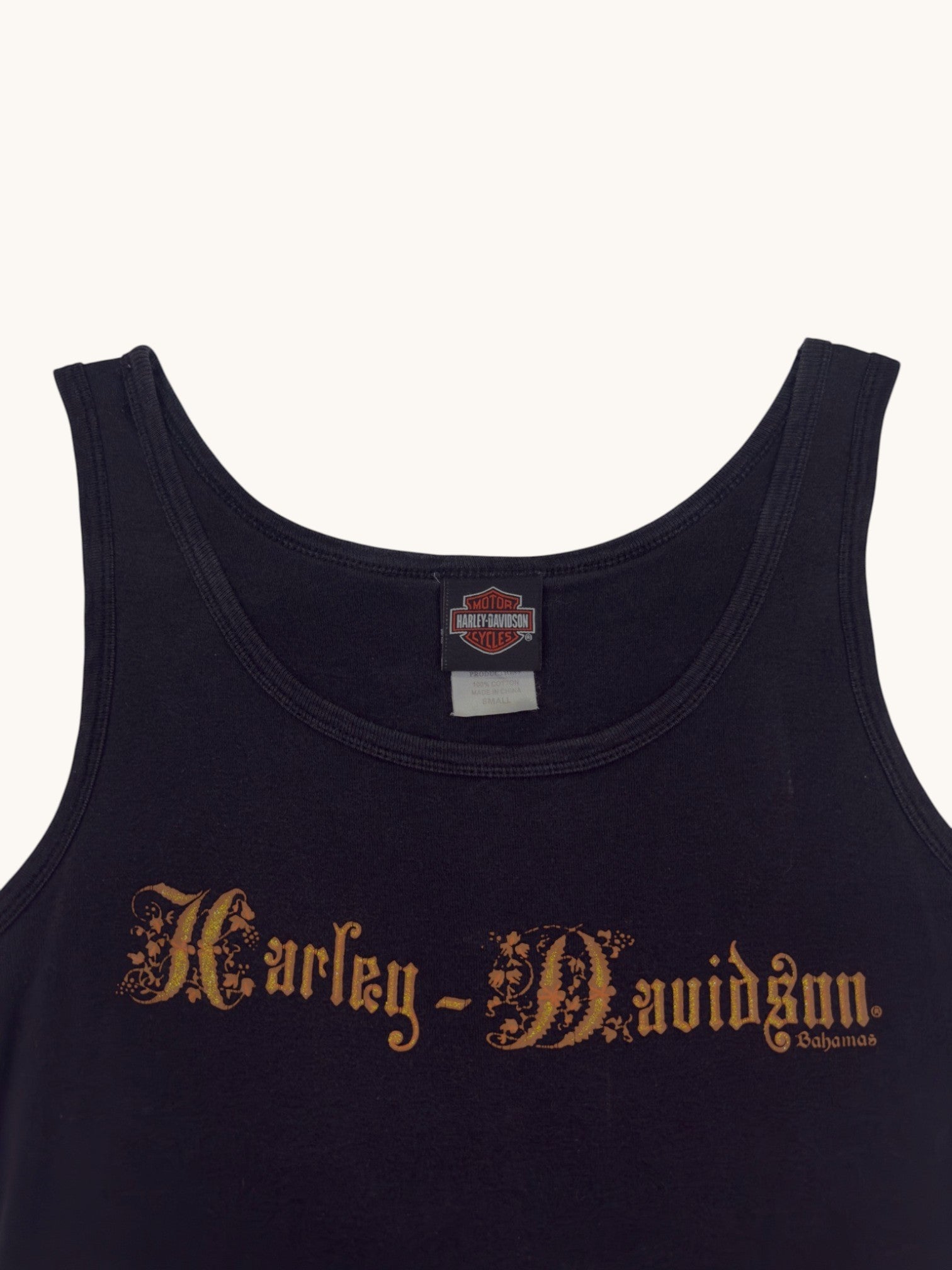 90s Harley Davidson Black Bahamas Tank - S
