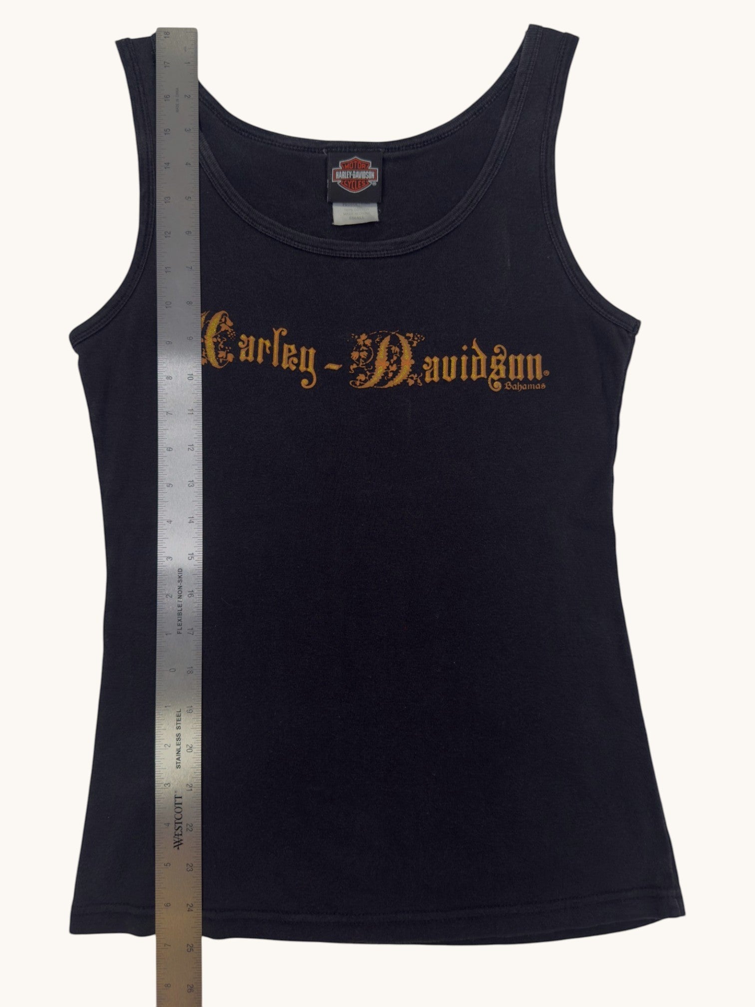90s Harley Davidson Black Bahamas Tank - S