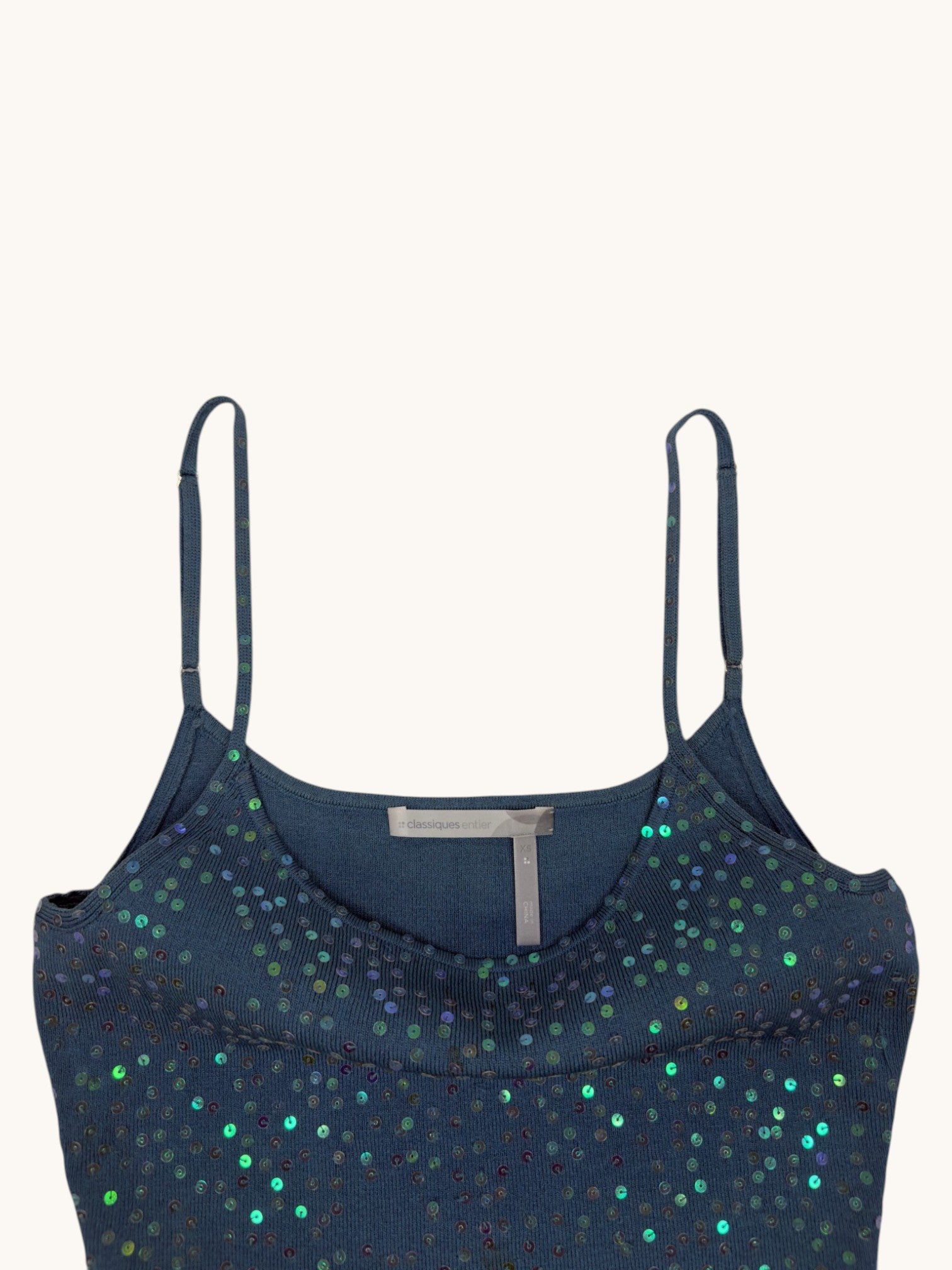 90s classiques entier Blue Sequined Camisole - XS