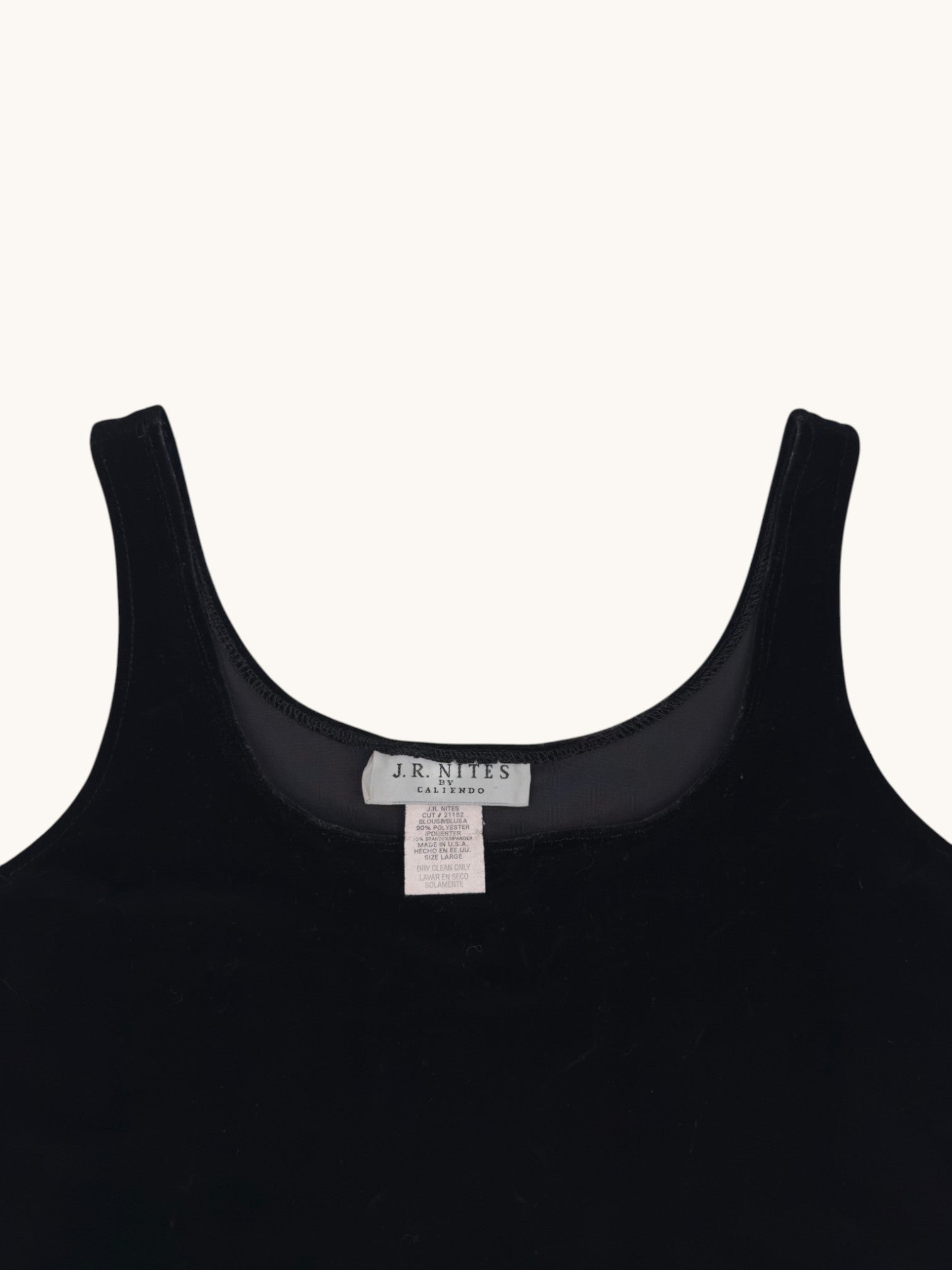 90s J.R. Nites Black Velvet Tank - L
