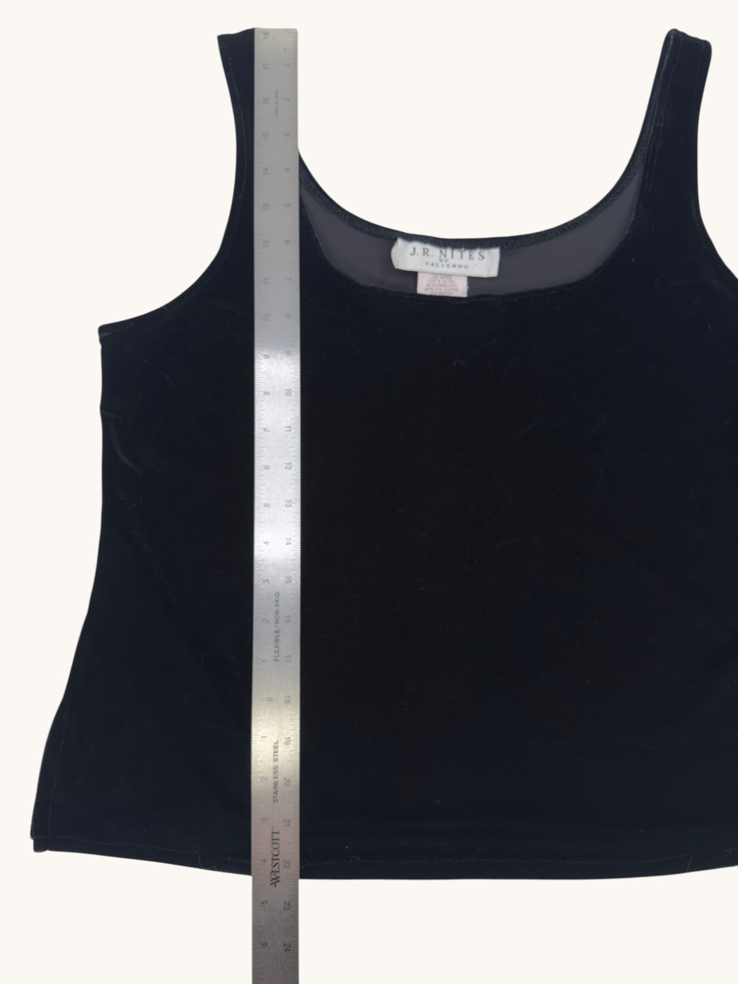 90s J.R. Nites Black Velvet Tank - L
