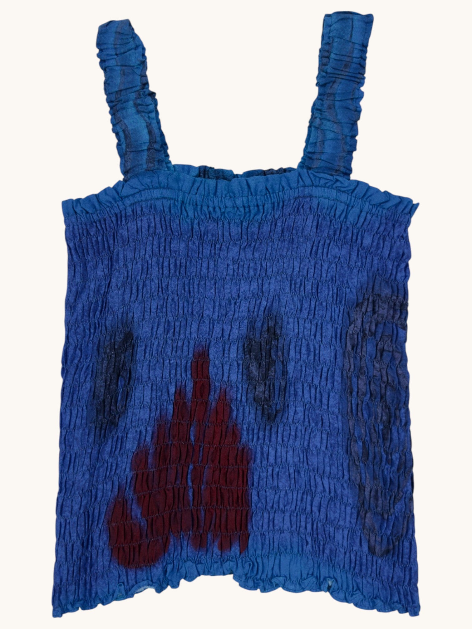 90s Fire Studio Blue Smocked Tank - M