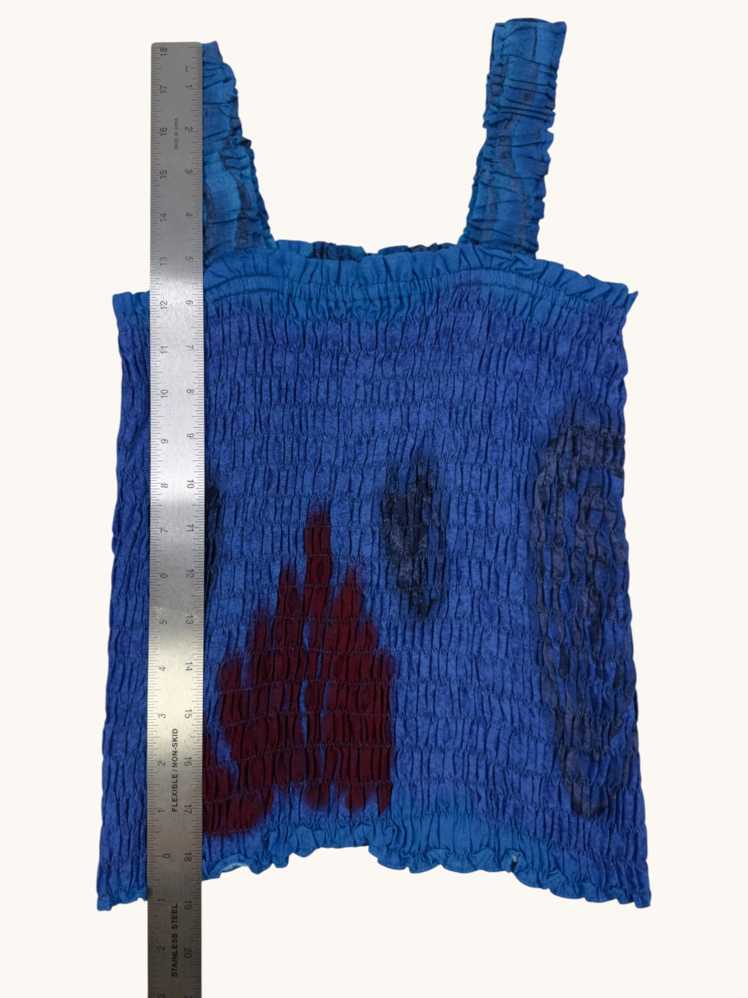 90s Fire Studio Blue Smocked Tank - M