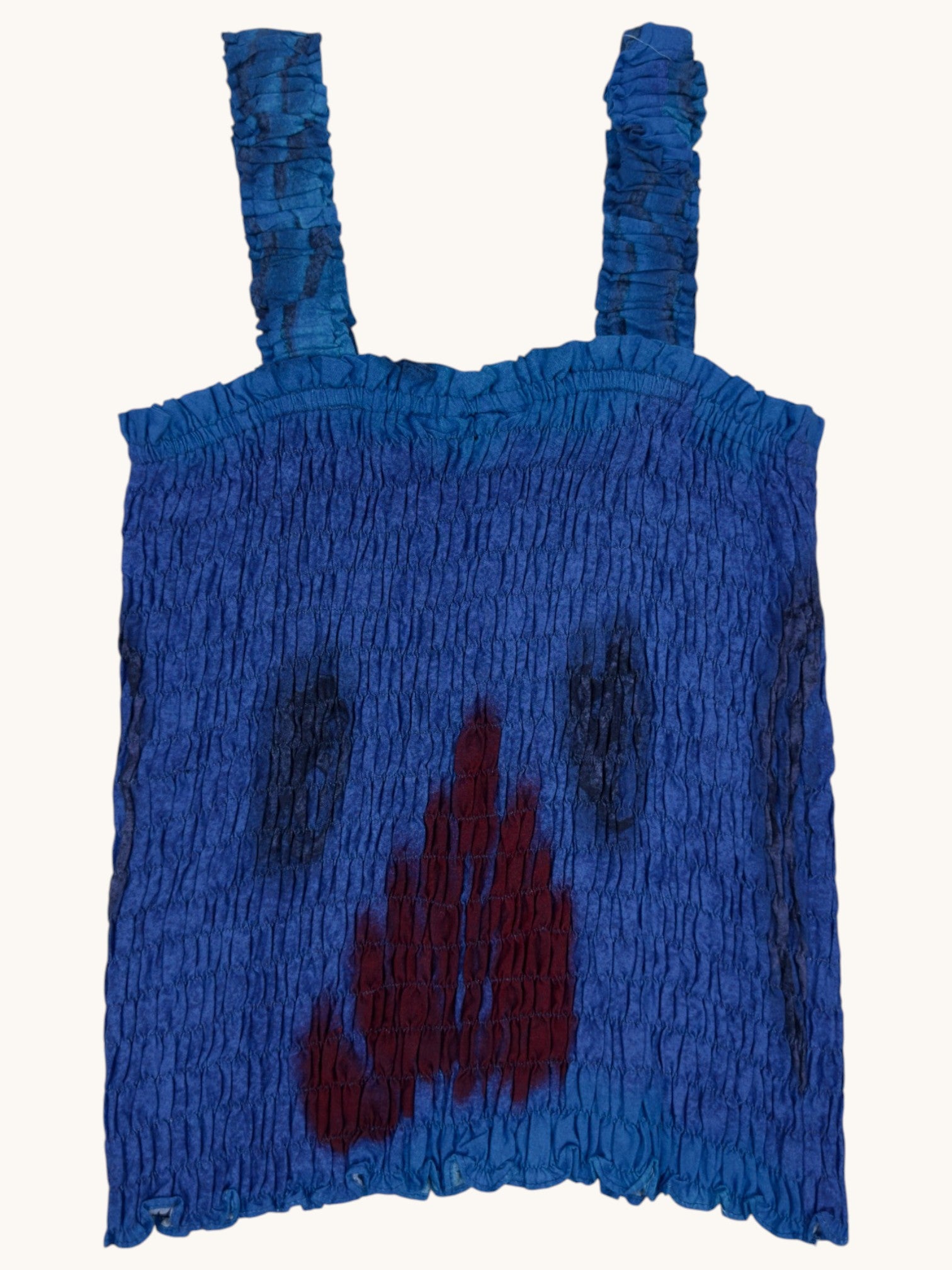 90s Fire Studio Blue Smocked Tank - M