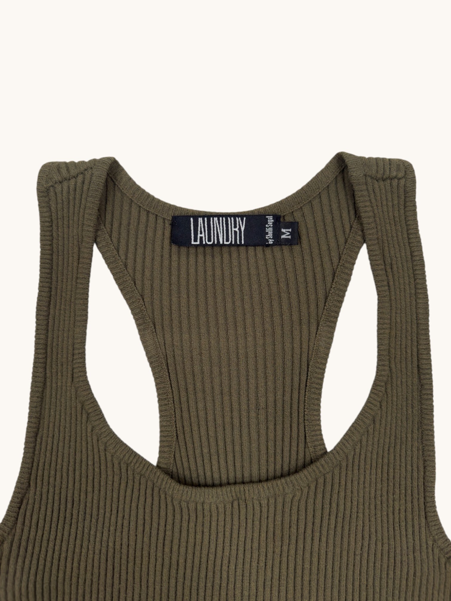 90s Laundry Green Ribbed Tank Top - M