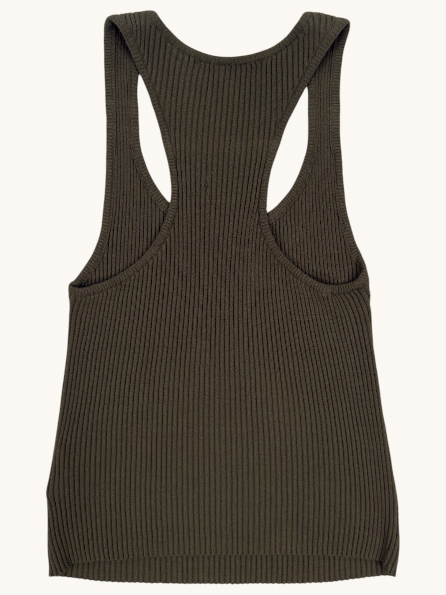 90s Laundry Green Ribbed Tank Top - M